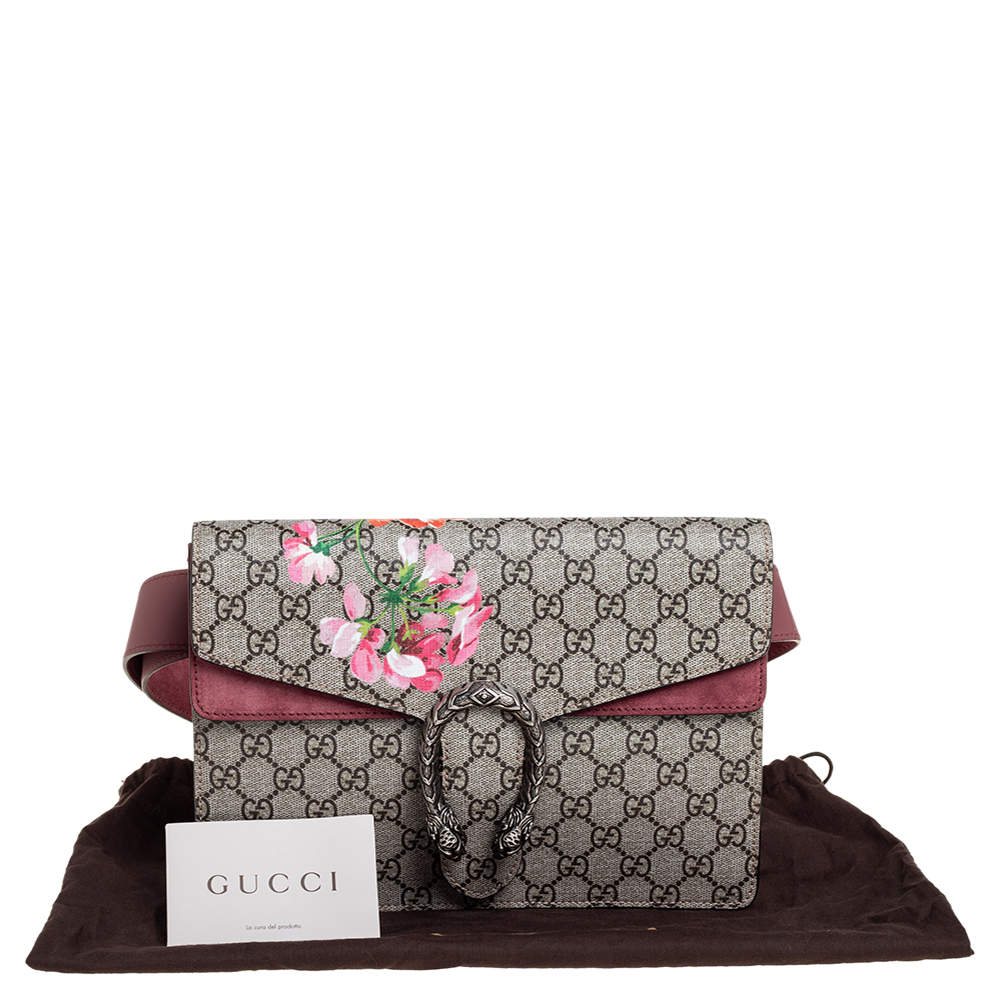 Sac porté épaule Dionysus MM Gucci Toile enduite Monogramme Fleurs Beige