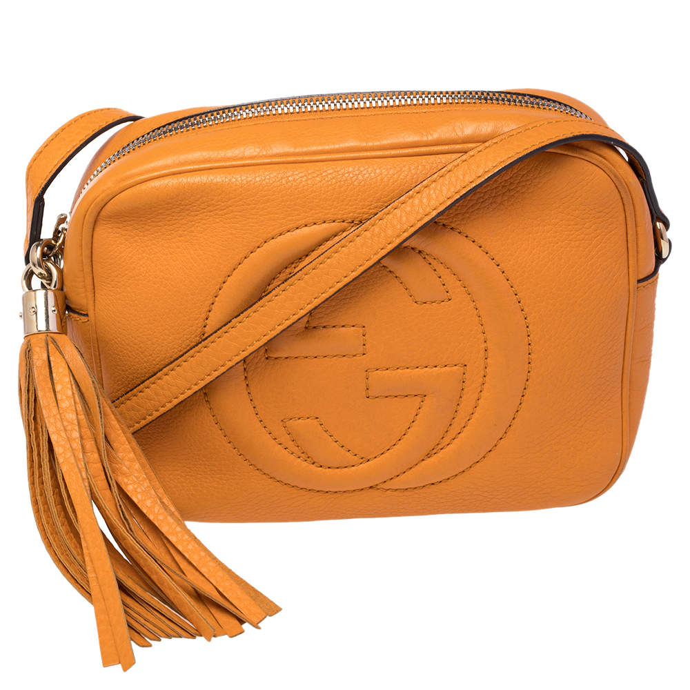 Gucci Mustard Leather Small Soho Disco Crossbody Bag Gucci The Luxury
