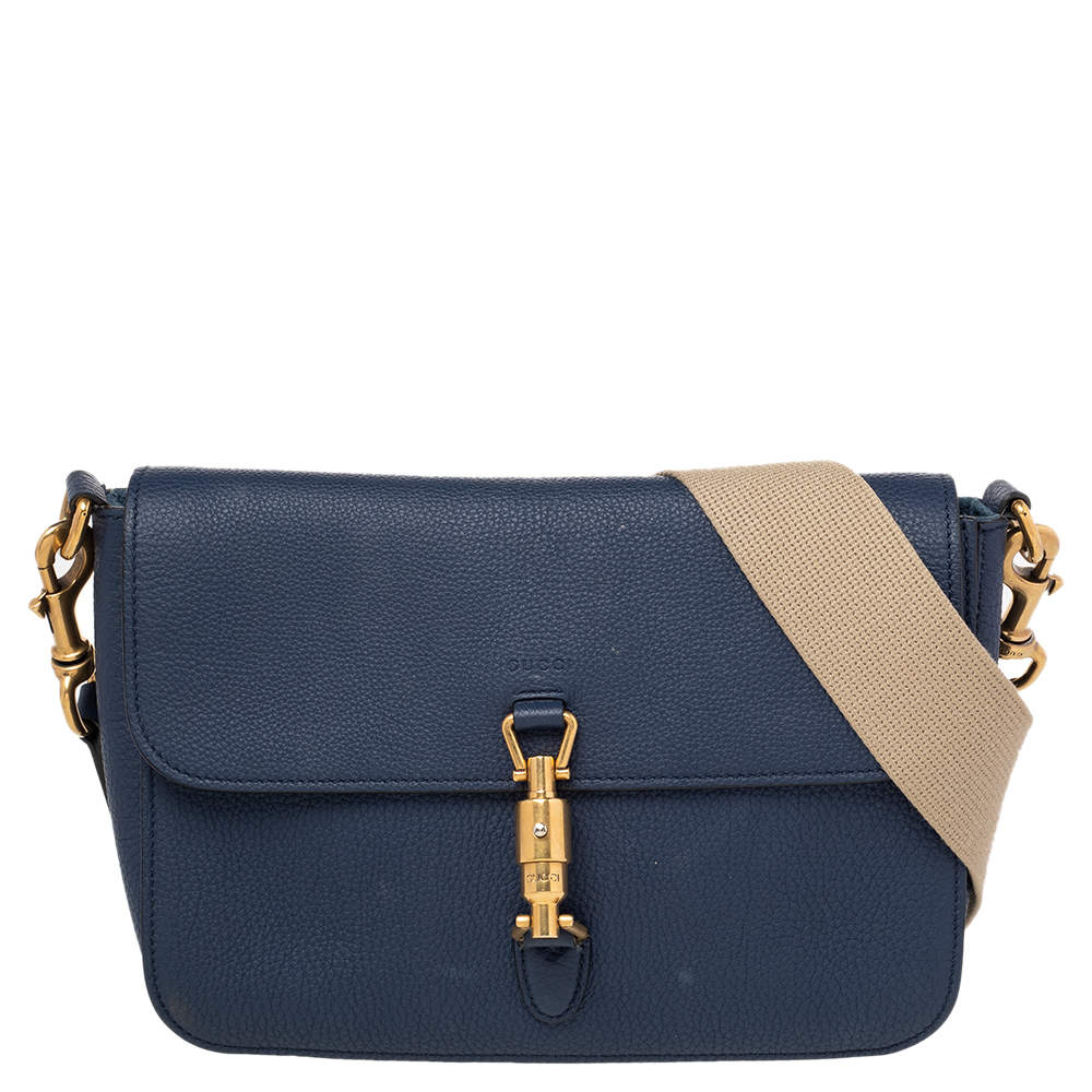 مملوكة مسبقًا Gucci Blue Leather Jackie Shoulder Bag