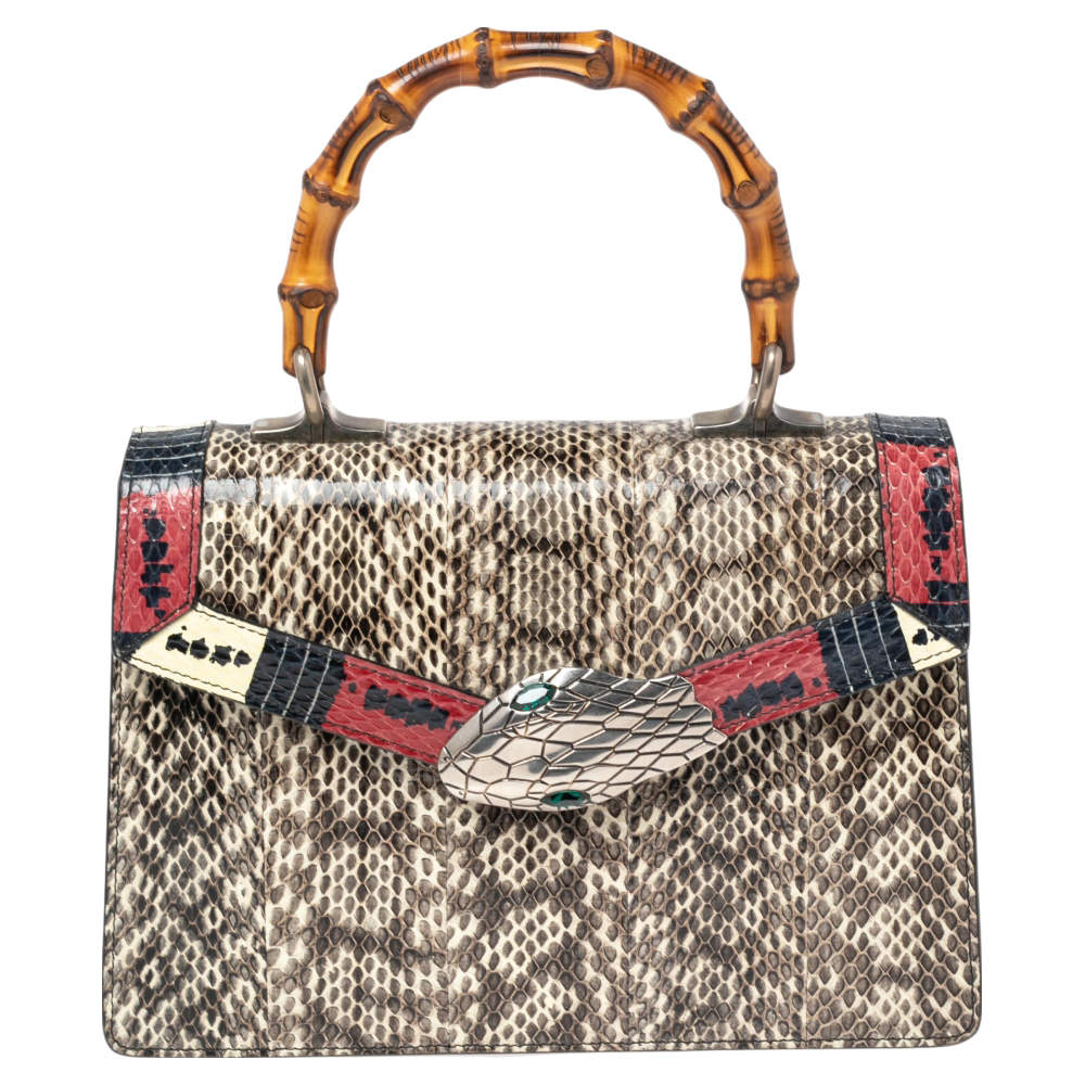 Gucci Multicolor Snakeskin Small Lilith Top Handle Bag Gucci The