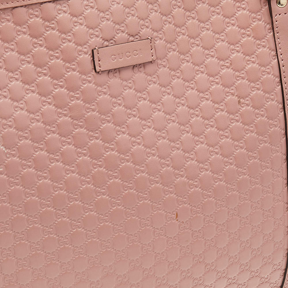 GUCCI Joy Medium Microguccissima Leather Tote Bag Pink 449647