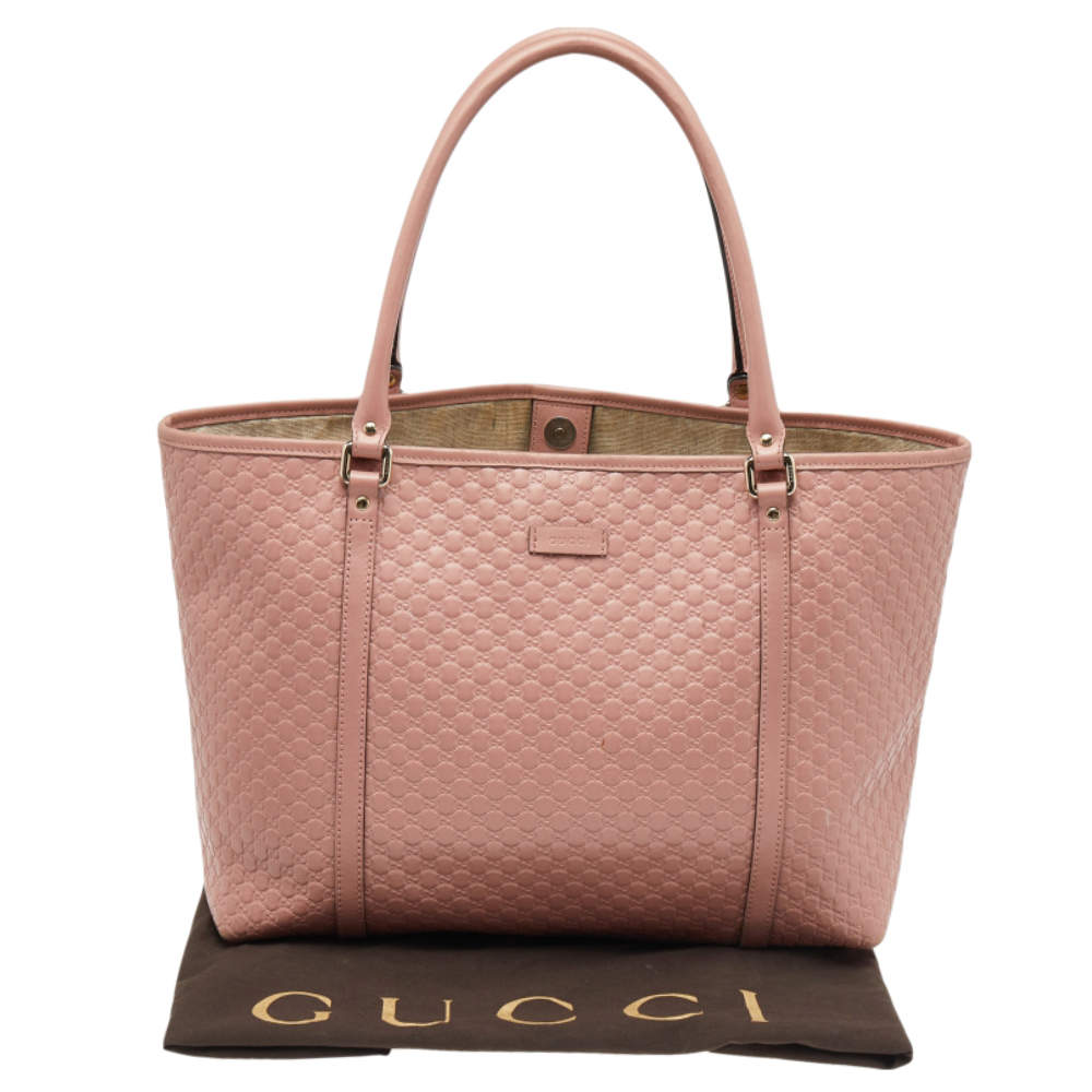 Gucci Pink Microguccissima Leather Large Joy Tote