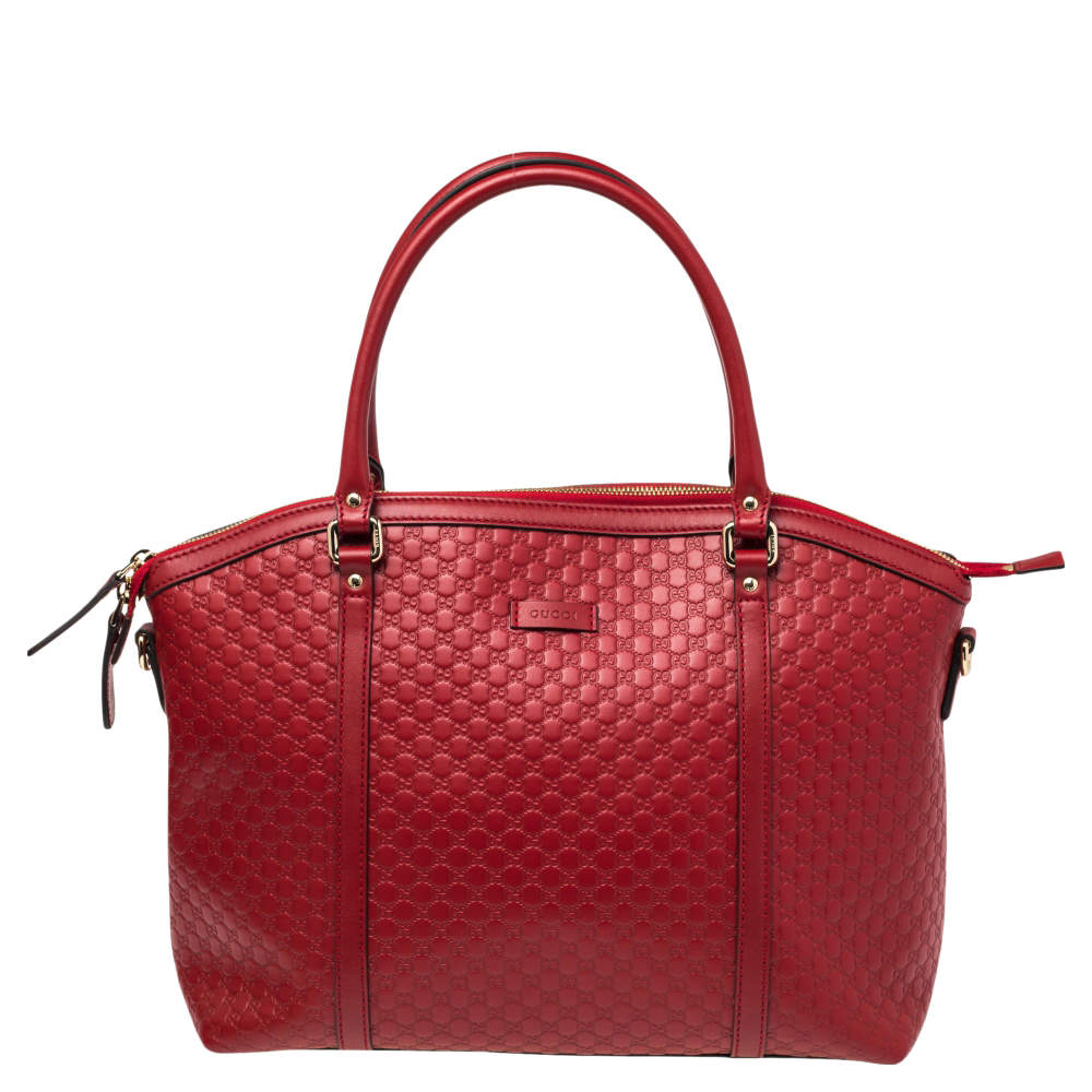 Gucci Red Microguccissima Leather Dome Satchel Gucci | The Luxury Closet