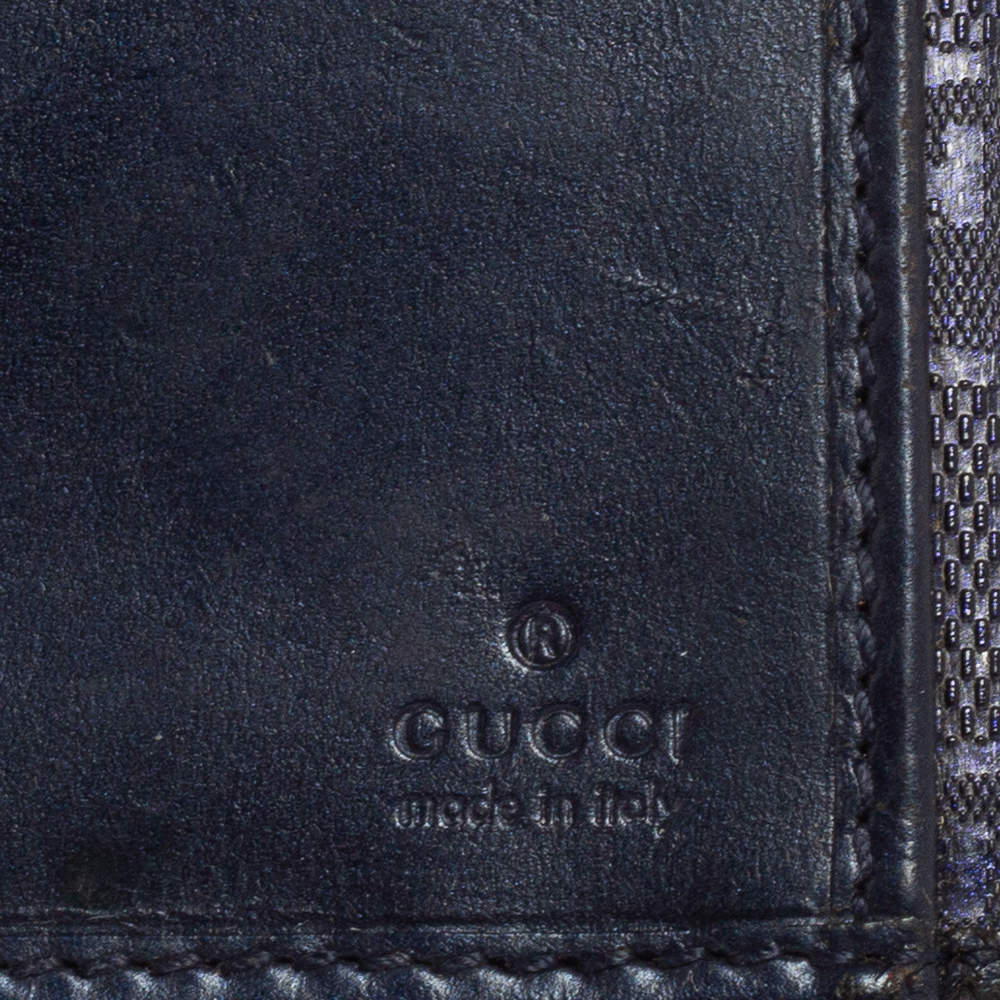 Gucci Blue GG Imprime Canvas Continental Wallet - ShopStyle