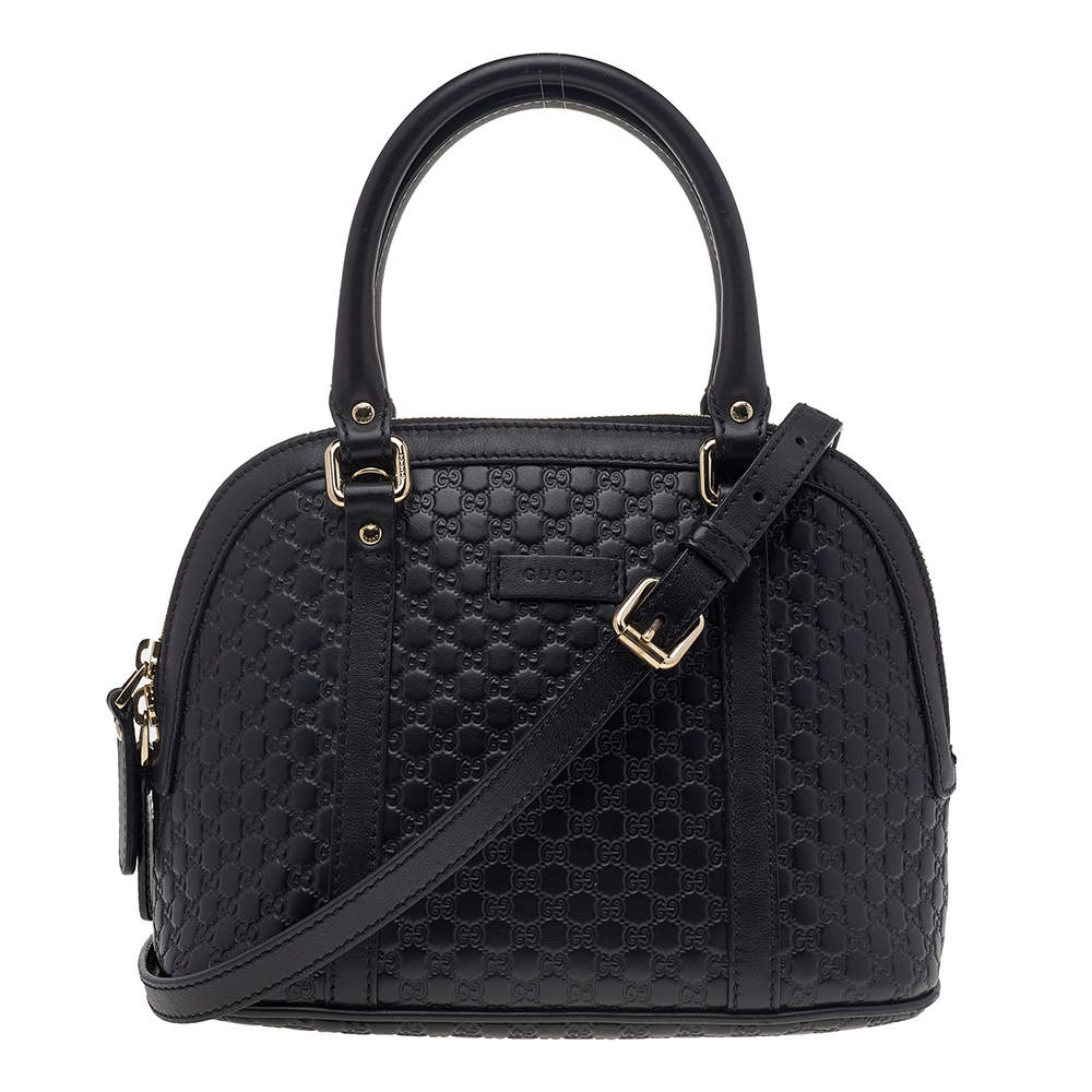 Gucci Black GG Microguccissima Dome Satchel Mini Bag – The Closet