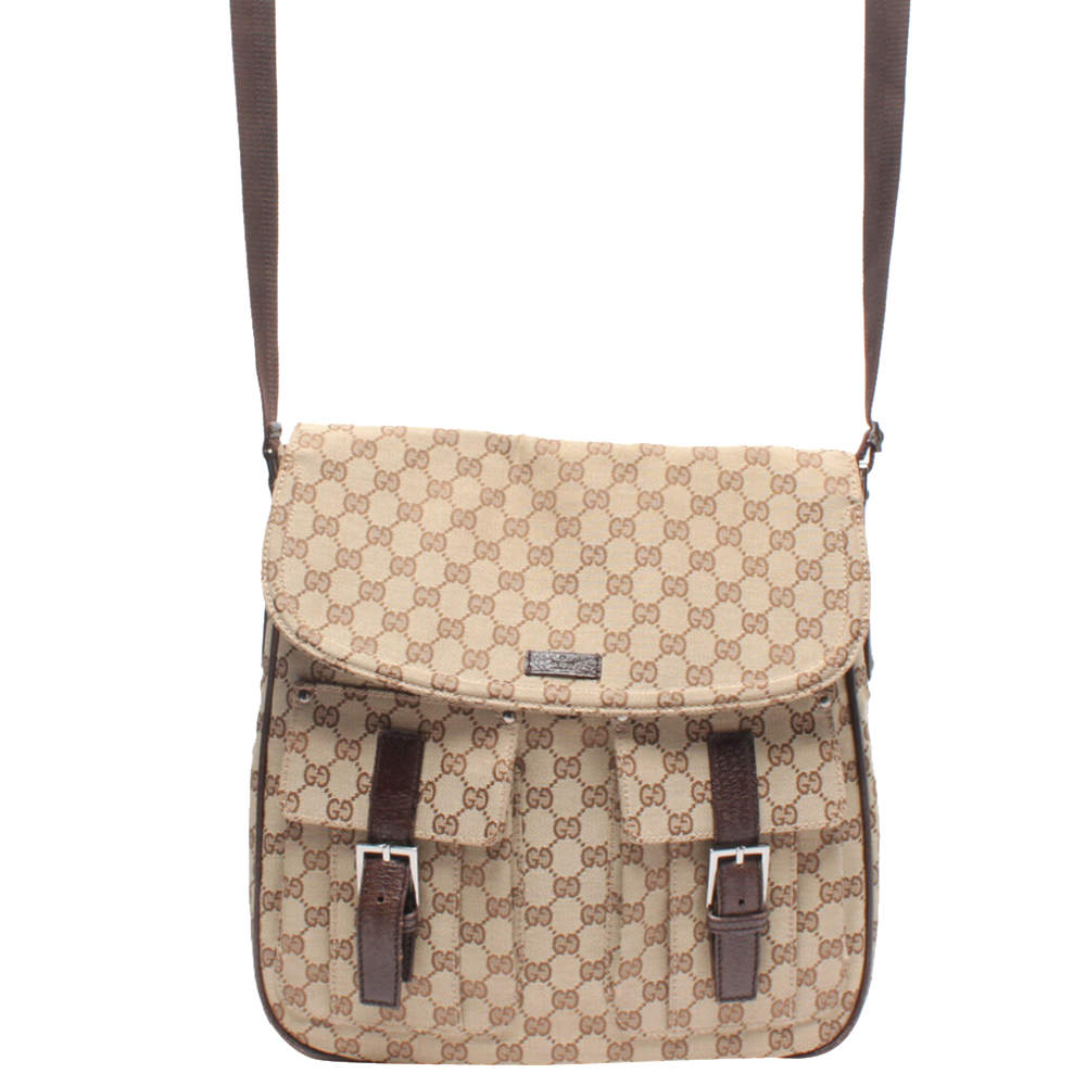 Gucci Brown GG Canvas Messenger Bag