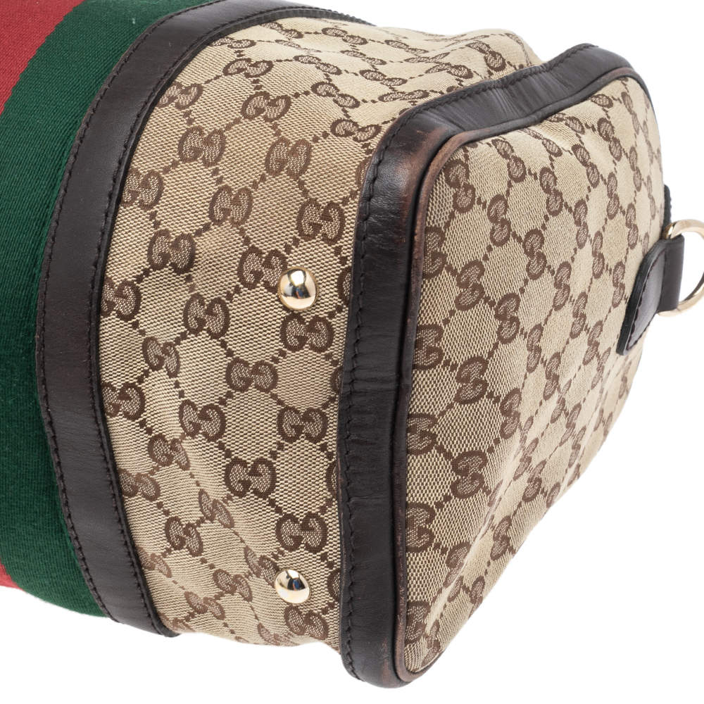 Boston cloth handbag Gucci Beige in Cloth - 33024693