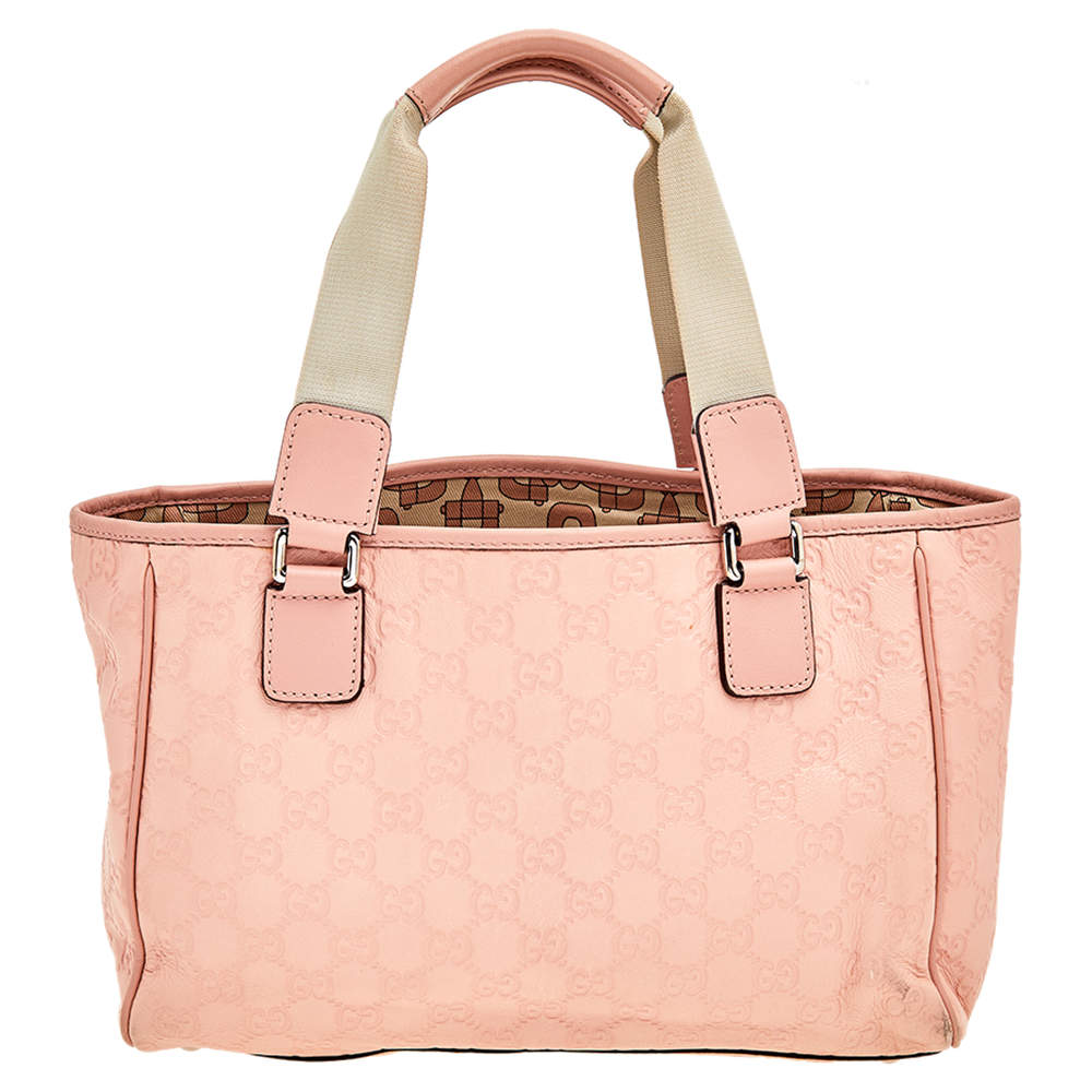 Pre Owned حقيبة يد توتس غوتشي جلد غوتشيسيما وردية