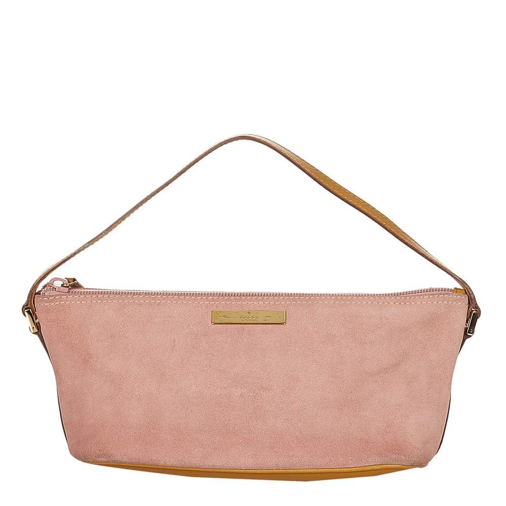 gucci pink suede bag