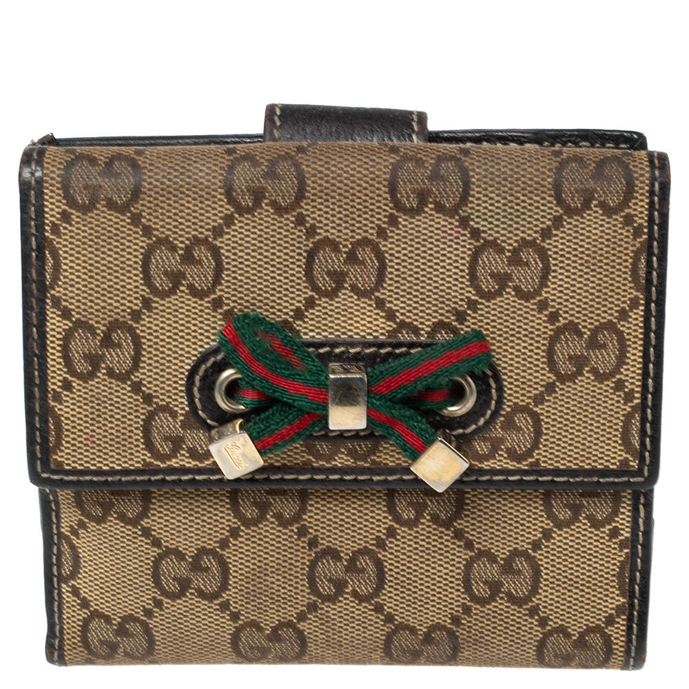 Gucci GG Canvas And Leather Princy Compact Wallet