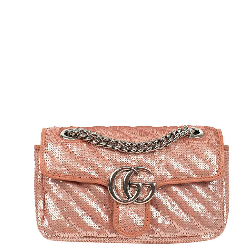 gucci pink sequin bag