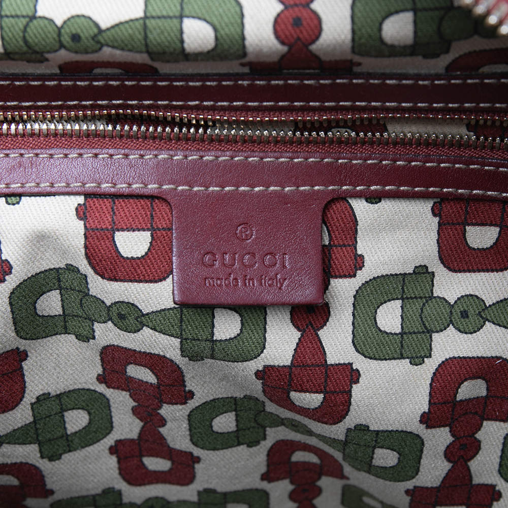 Gucci Red Guccissima Leather 85th Anniversary Medium Boston Bag
