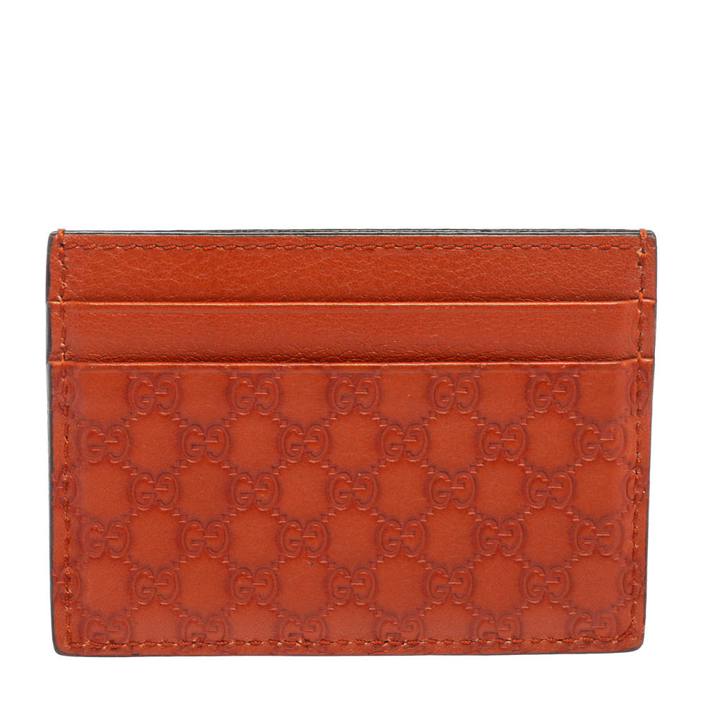 Gucci Tan Microguccissima Leather Card Case
