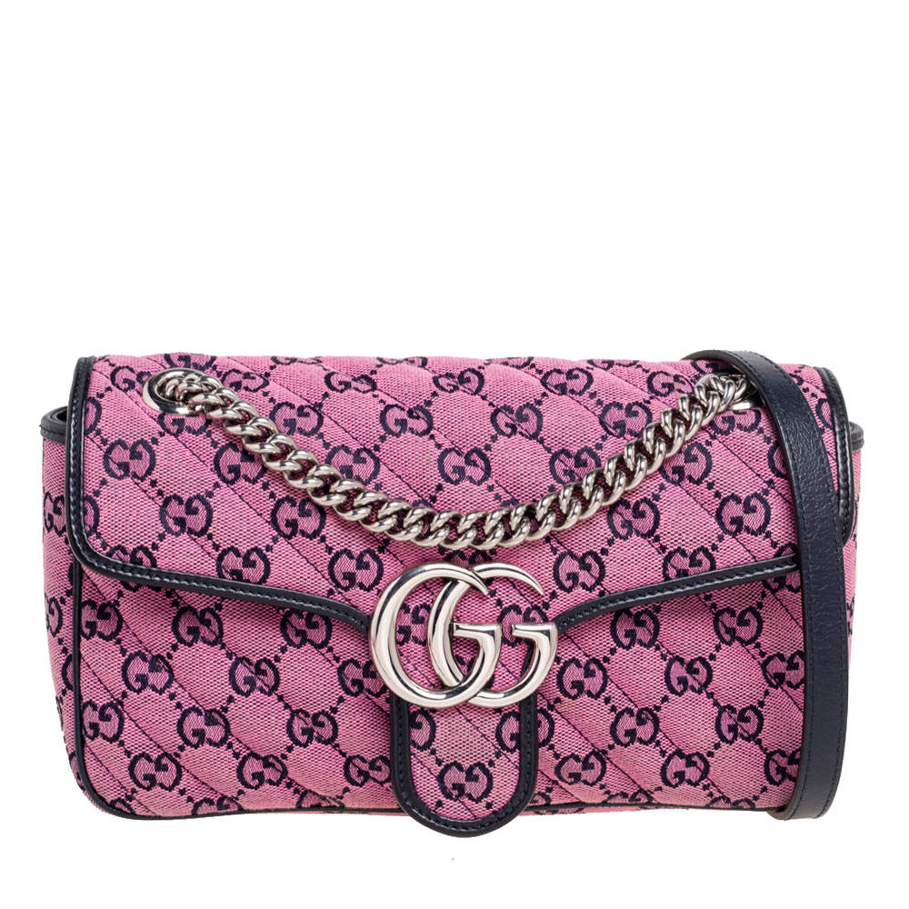Gucci 2000s Pink Monogram Canvas Bag · INTO