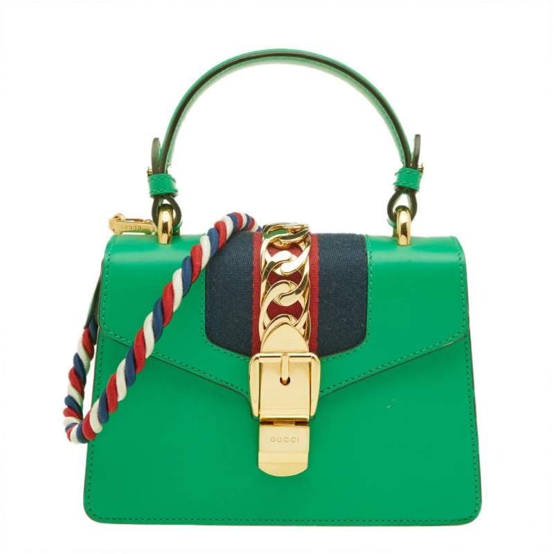 Gucci Green Mini Web Chain Sylvie Top Handle Bag Gucci | The Luxury Closet
