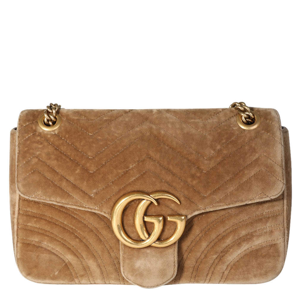 Gucci marmont clearance velvet beige