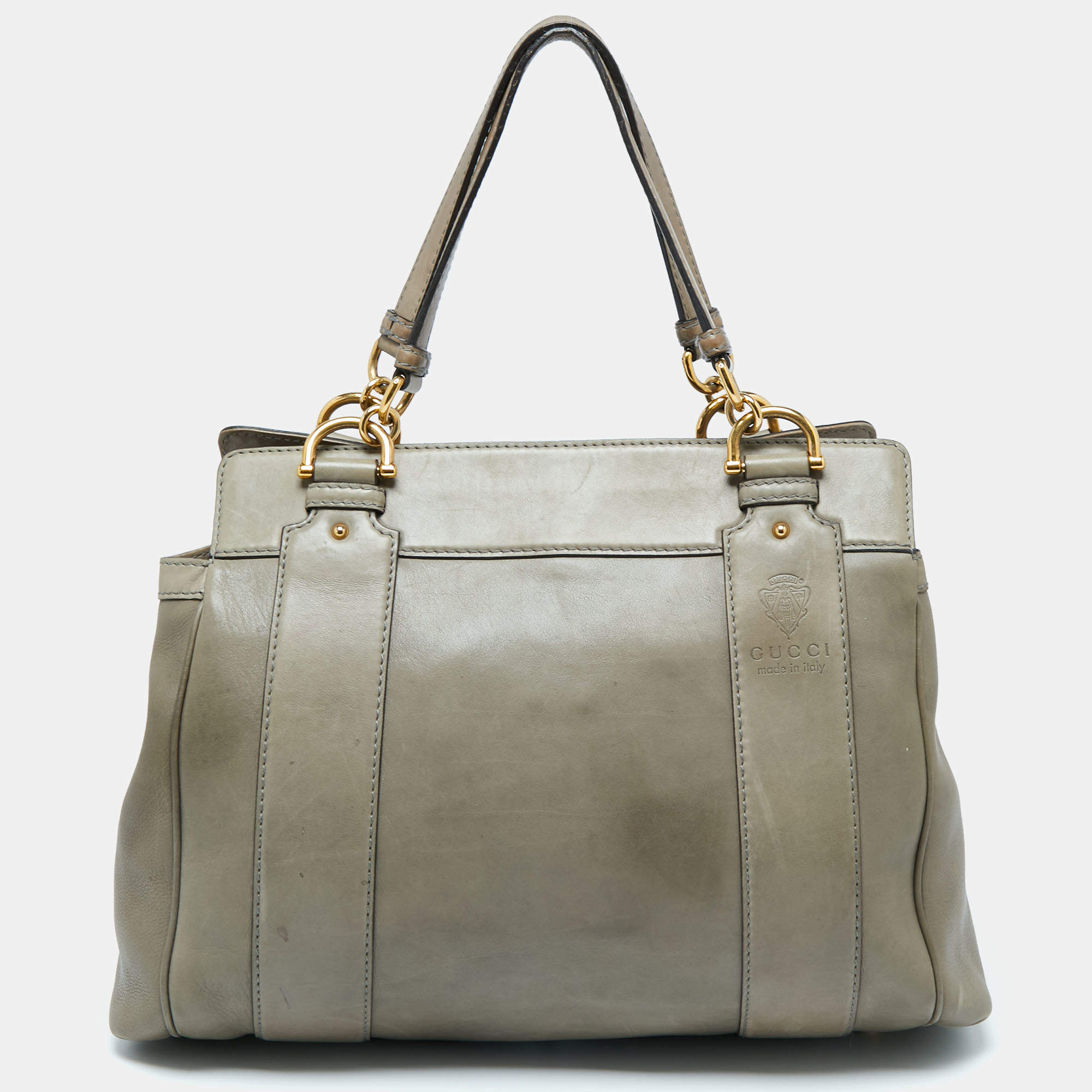 Gucci Moss Green Leather Smilla Tote Gucci | The Luxury Closet