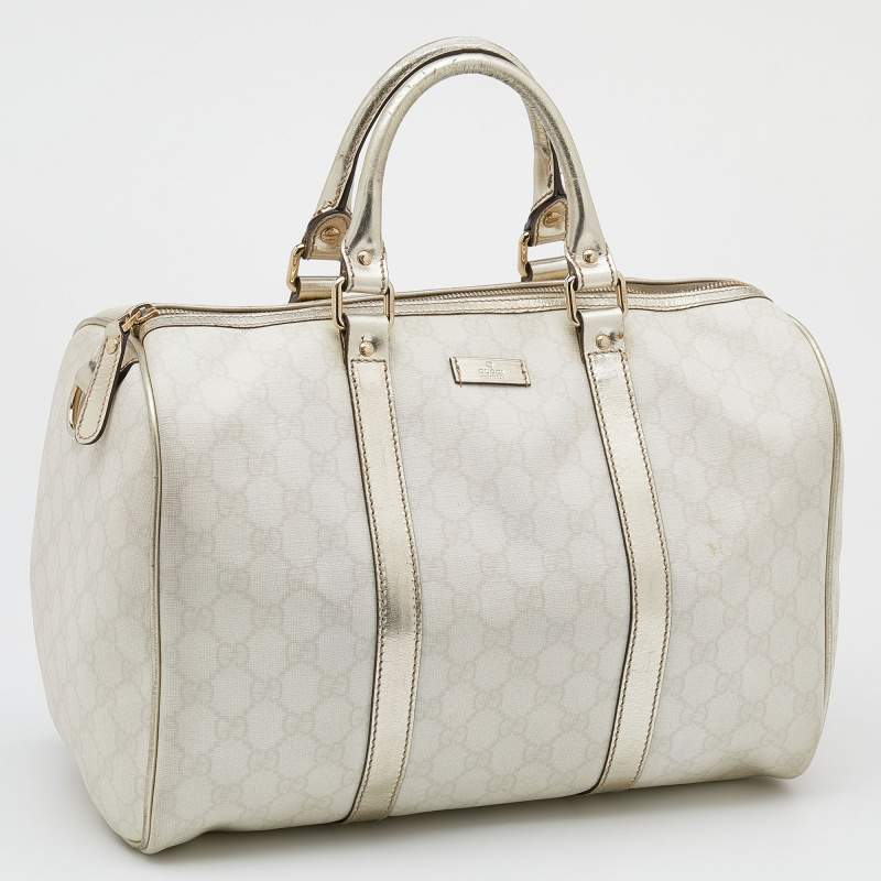 Gucci Exclusive Limited Edition Joy White & Black Supreme Canvas Bosto –  Just Gorgeous Studio