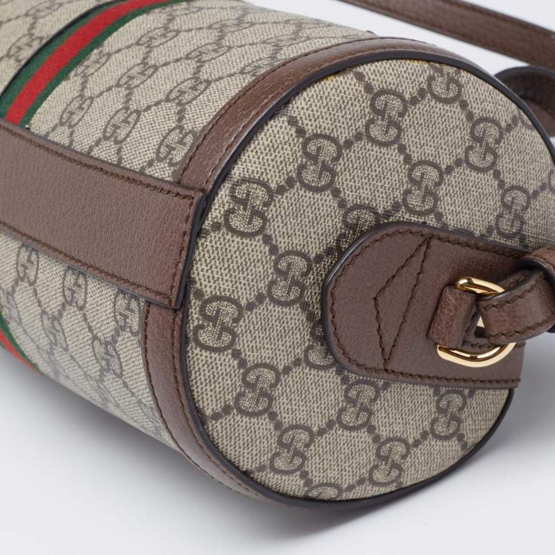 GUCCI GG Supreme Monogram Medium Boston Beige Cuir 1251176