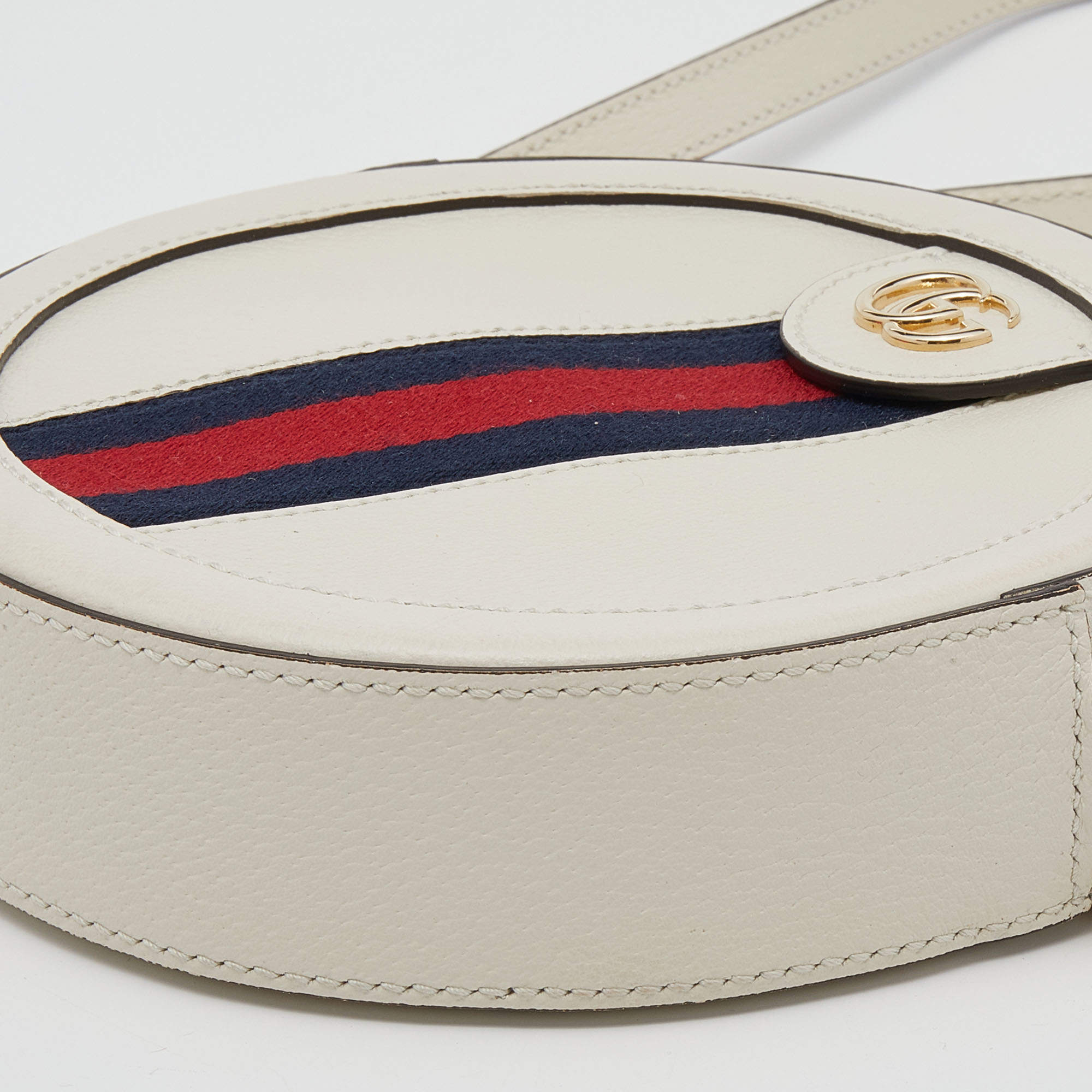 Gucci Ophidia Mini Shoulder Bag with Web in White –