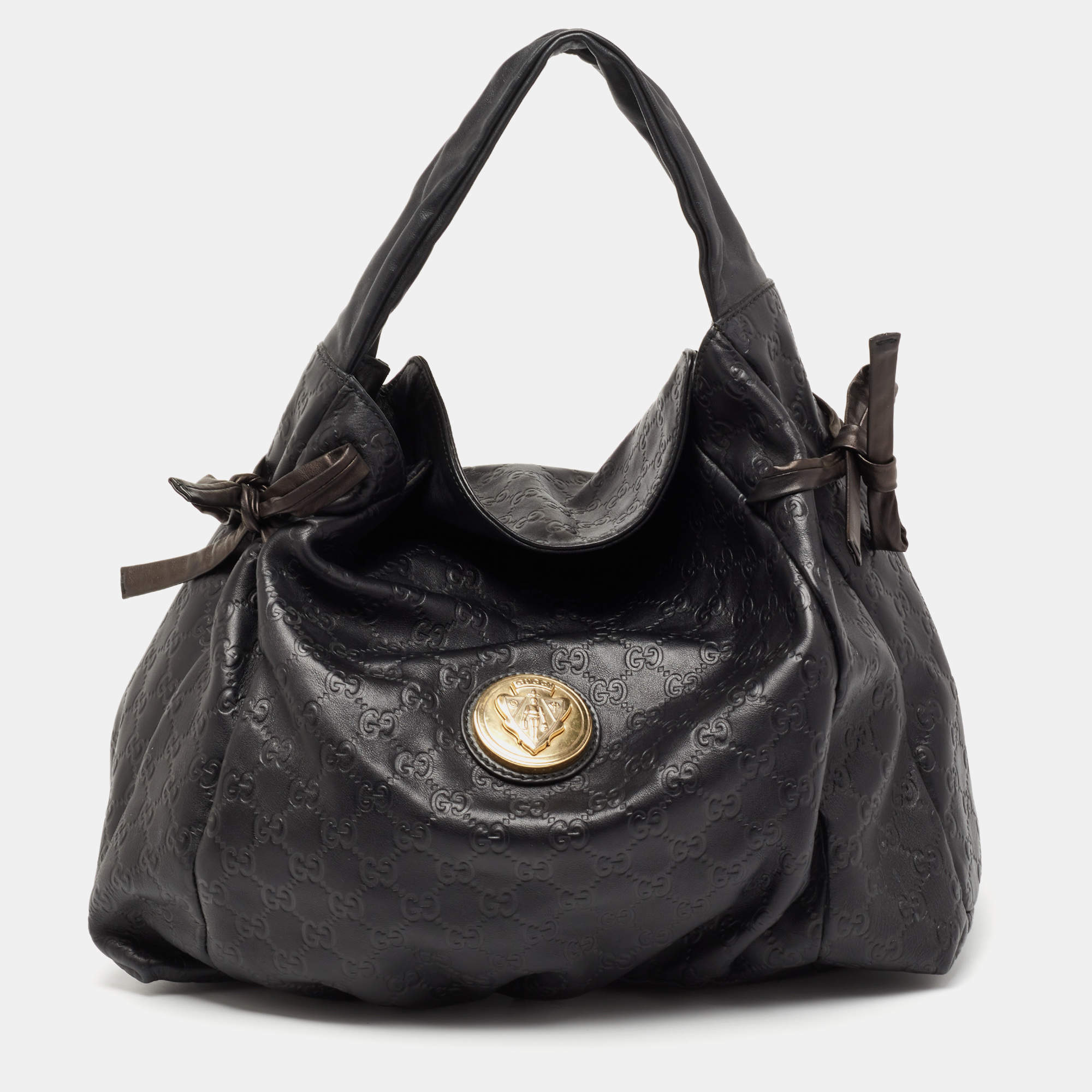 Gucci Black Guccissima Leather Hysteria Shoulder Bag Gucci The Luxury