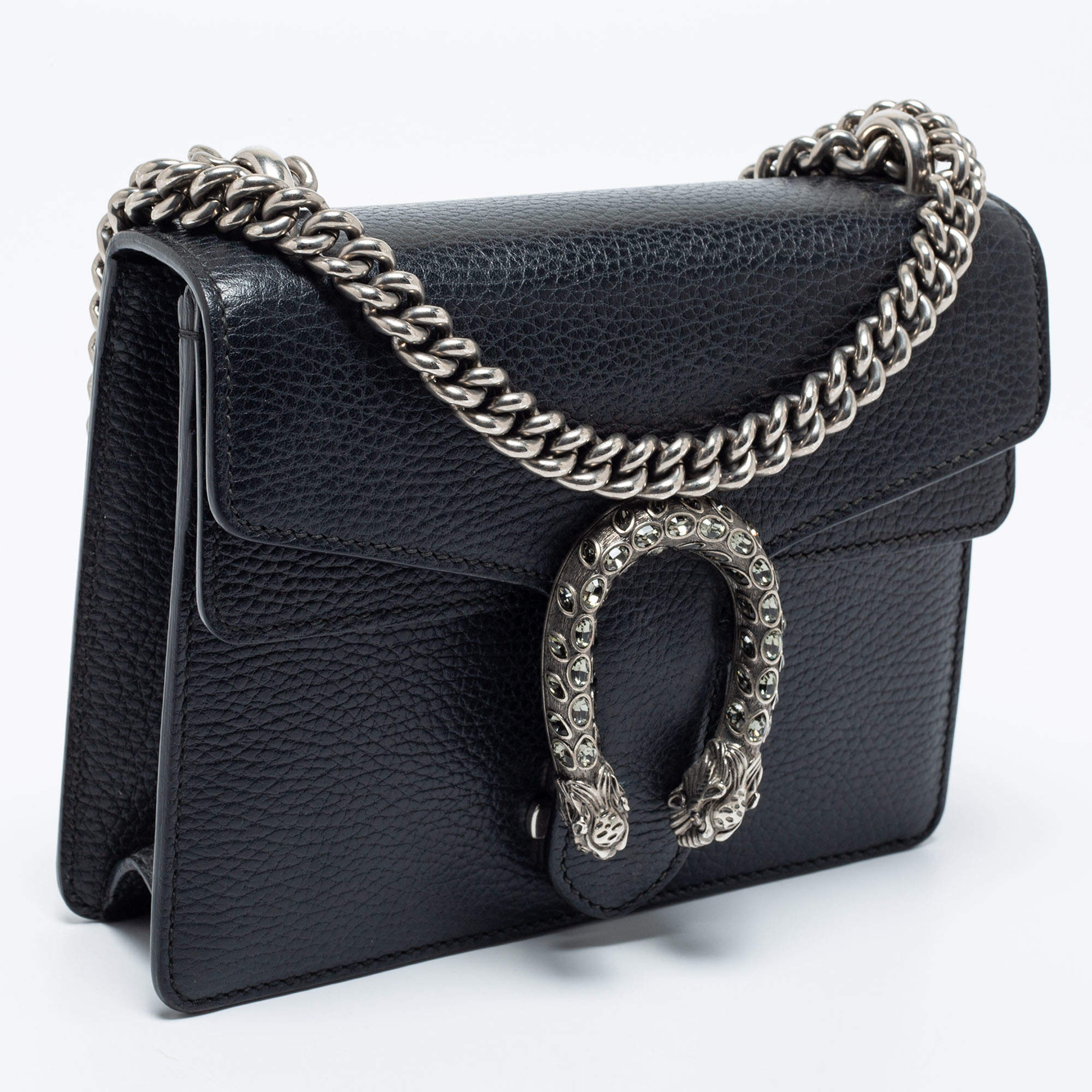 Gucci Black Dionysus Crystal Mini Chain Bag – The Closet