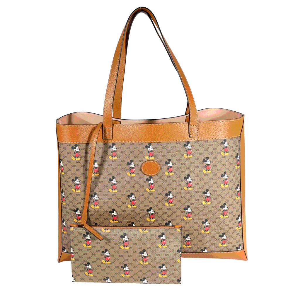 مملوكة مسبقًا Gucci x Disney GG Supreme Canvas Mickey Mouse Vintage  Shopping Tote Bag 