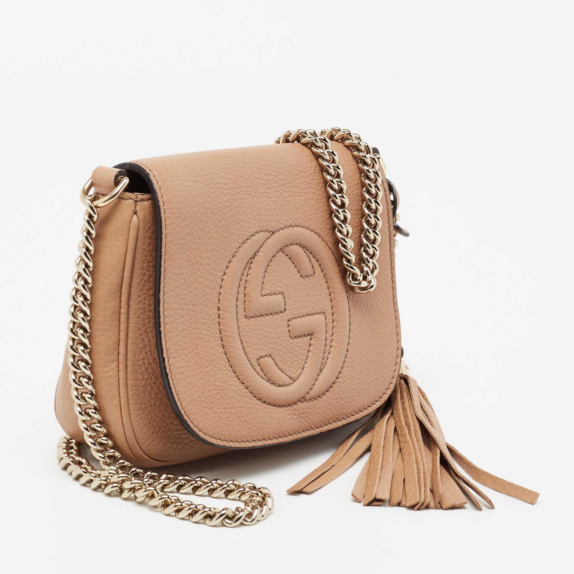 Soho leather crossbody bag Gucci Beige in Leather - 35939765
