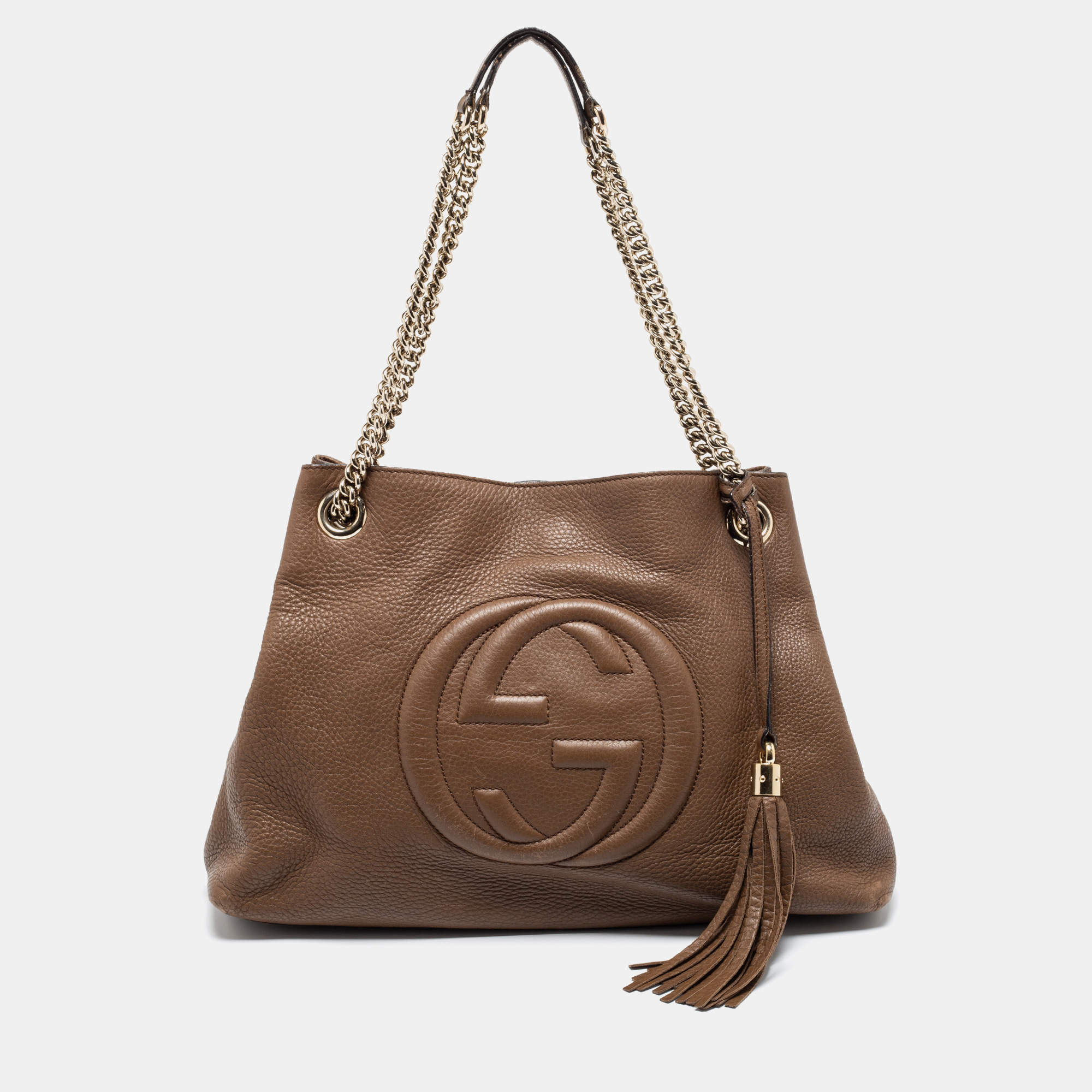 مملوكة مسبقًا Gucci Brown Leather Medium Soho Shoulder Bag