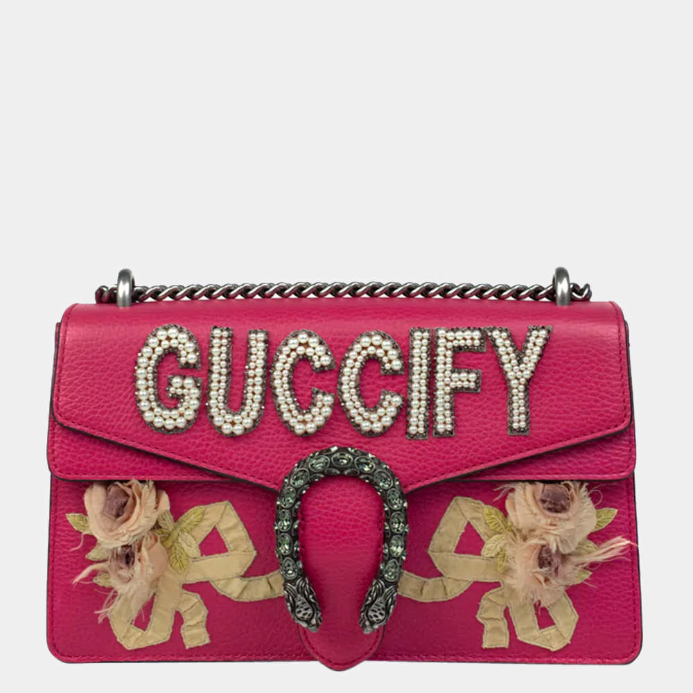 Gucci Pink Leather Dionysus Guccify Bag Gucci