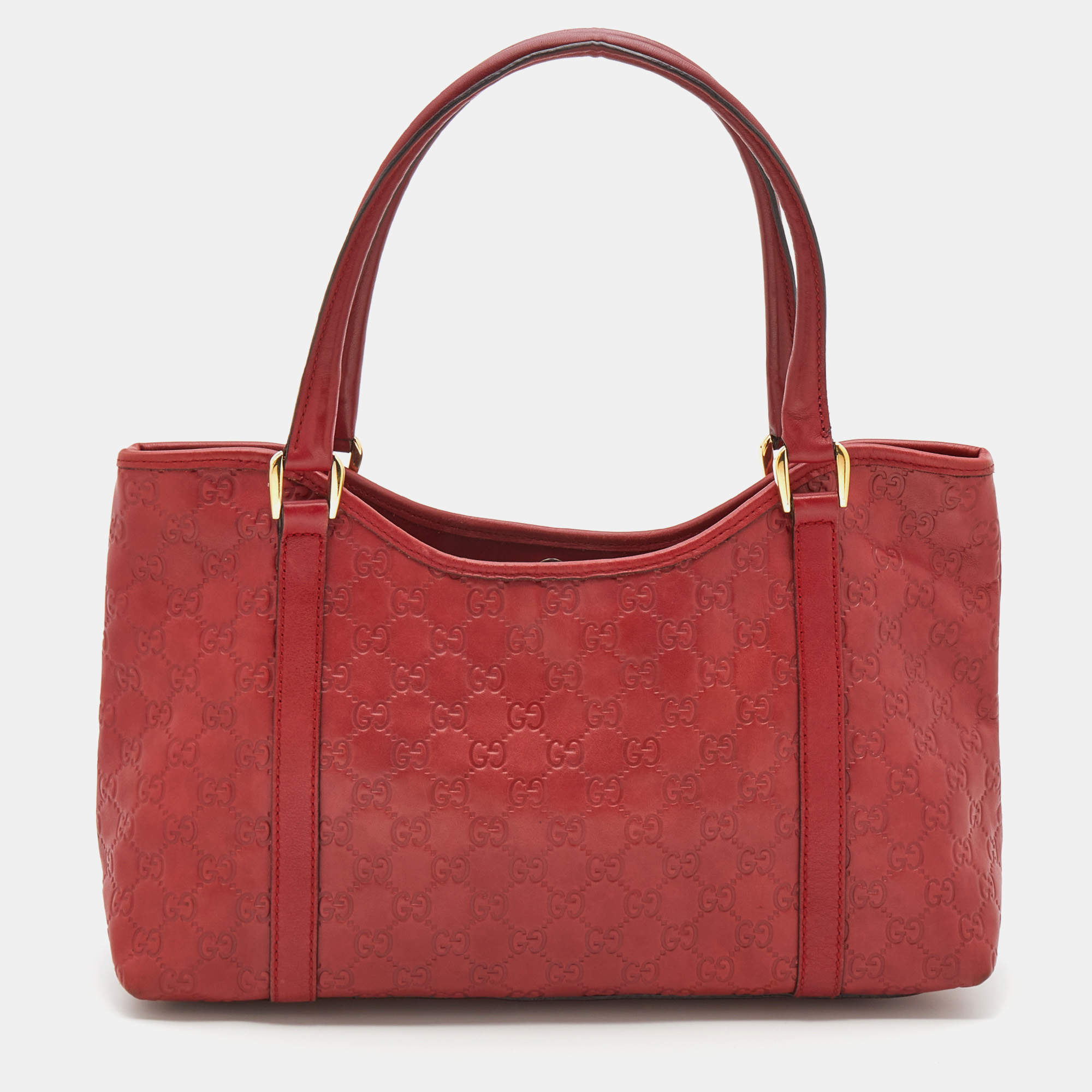 Gucci Red Guccissima Leather Shoulder Bag