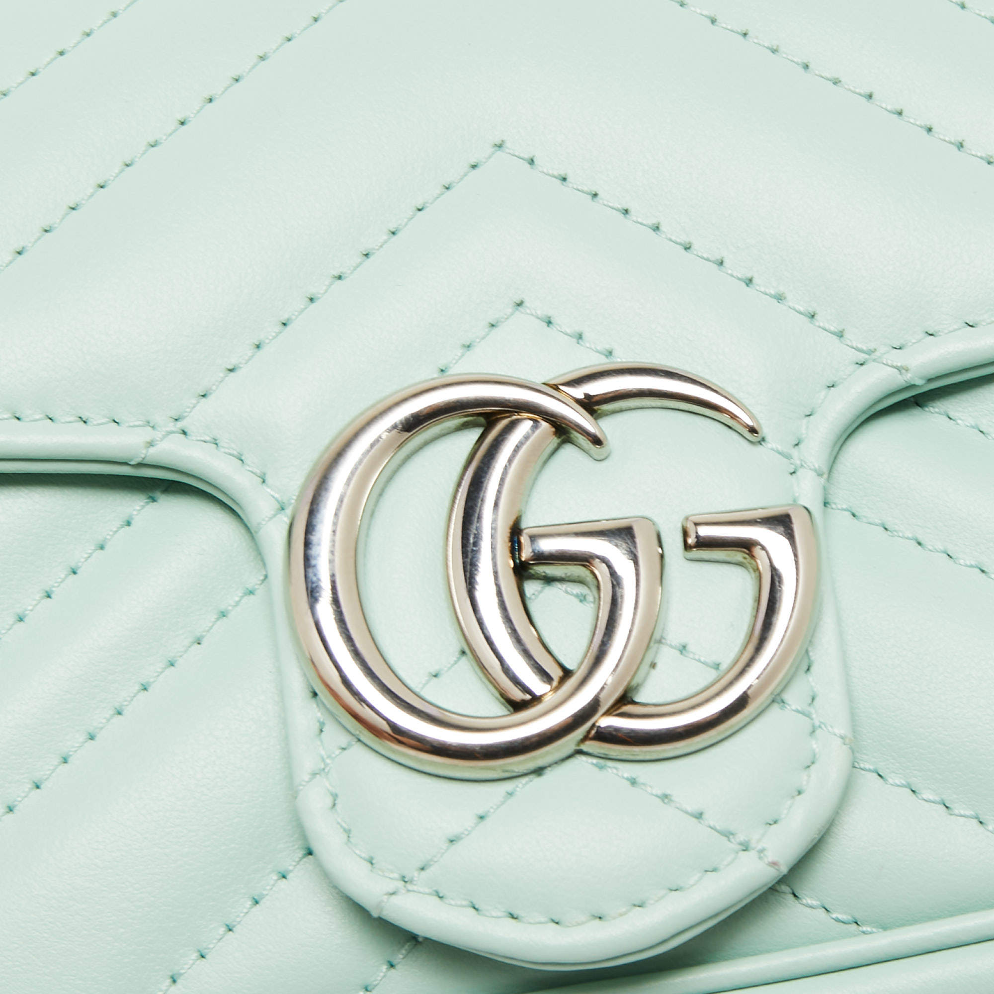 Gucci GG Marmont Matelassé Super Mini Bag in Green