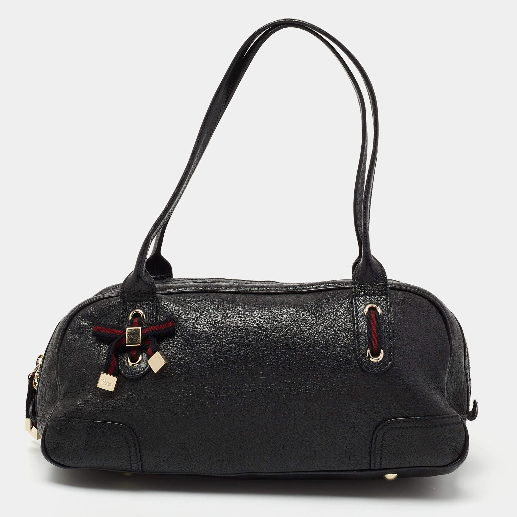 Pre Owned Gucci Black Leather Princy Bag