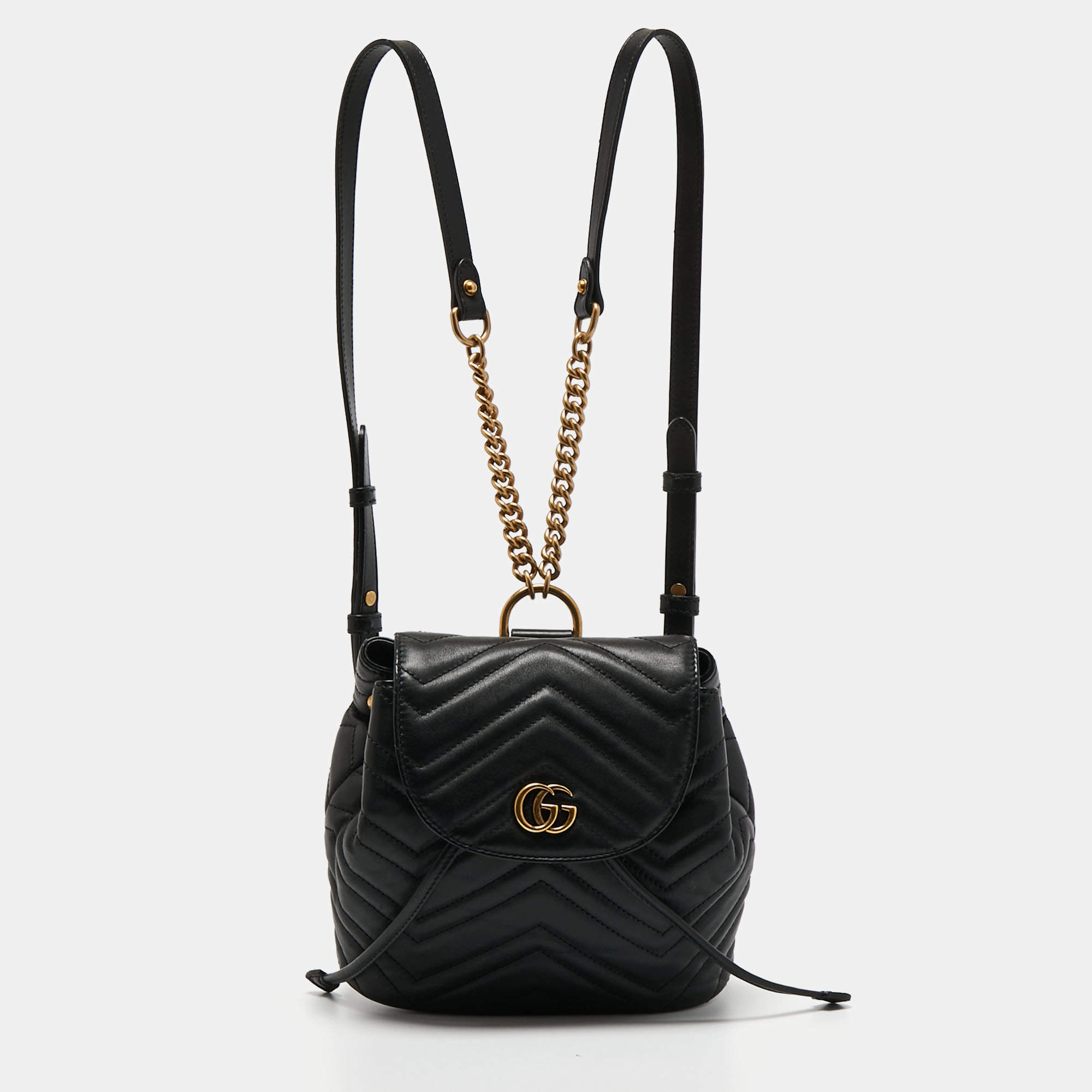 Black mini gg marmont best sale 2.0 backpack