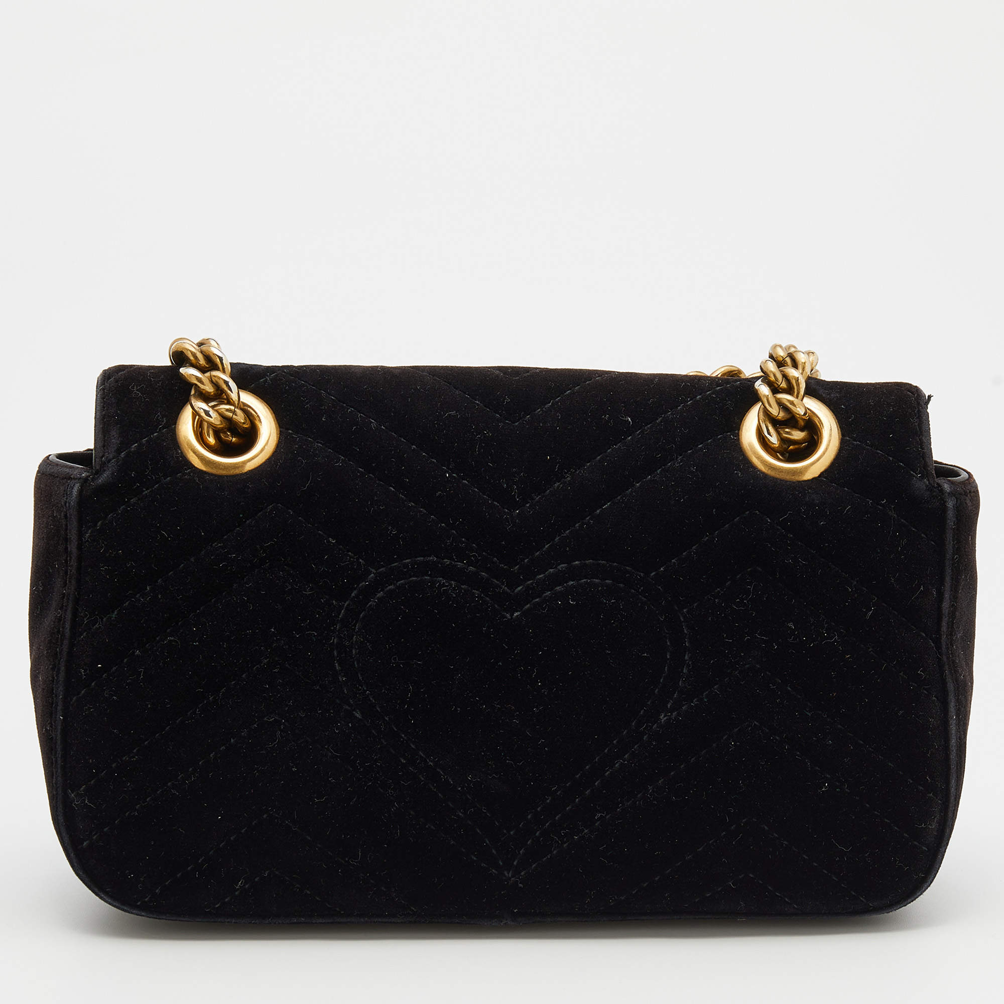 Gucci black velvet mini best sale gg marmont 2.0 bag