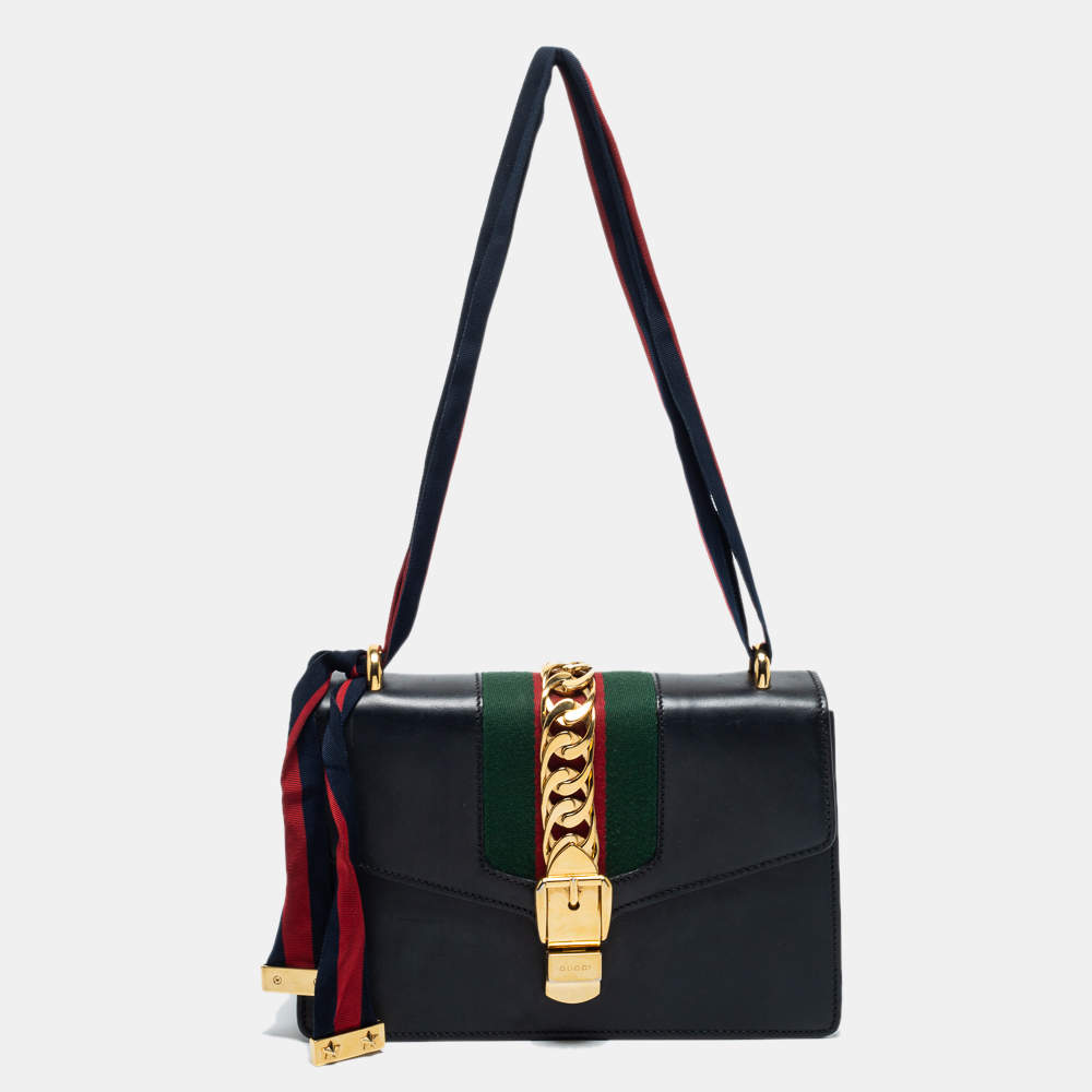 Gucci Black Leather Sylvie Shoulder Bag Gucci | The Luxury Closet
