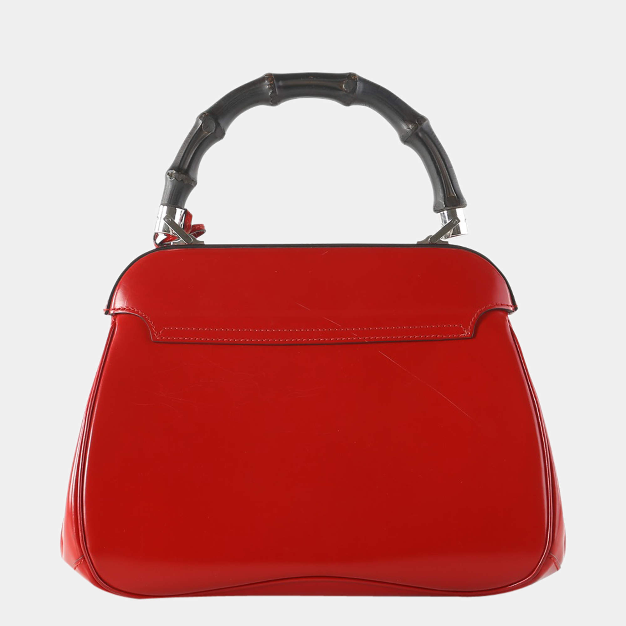 Gucci Bamboo Top Handle Bag In Red | Lyst
