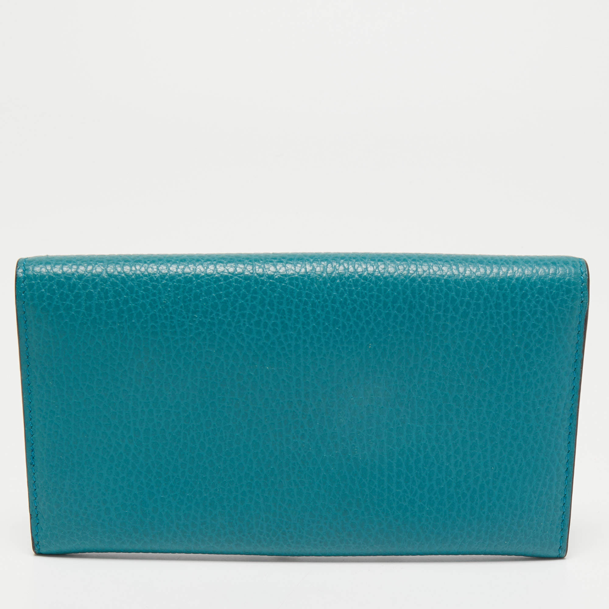 Gucci Blue Leather Flap Continental Wallet Gucci