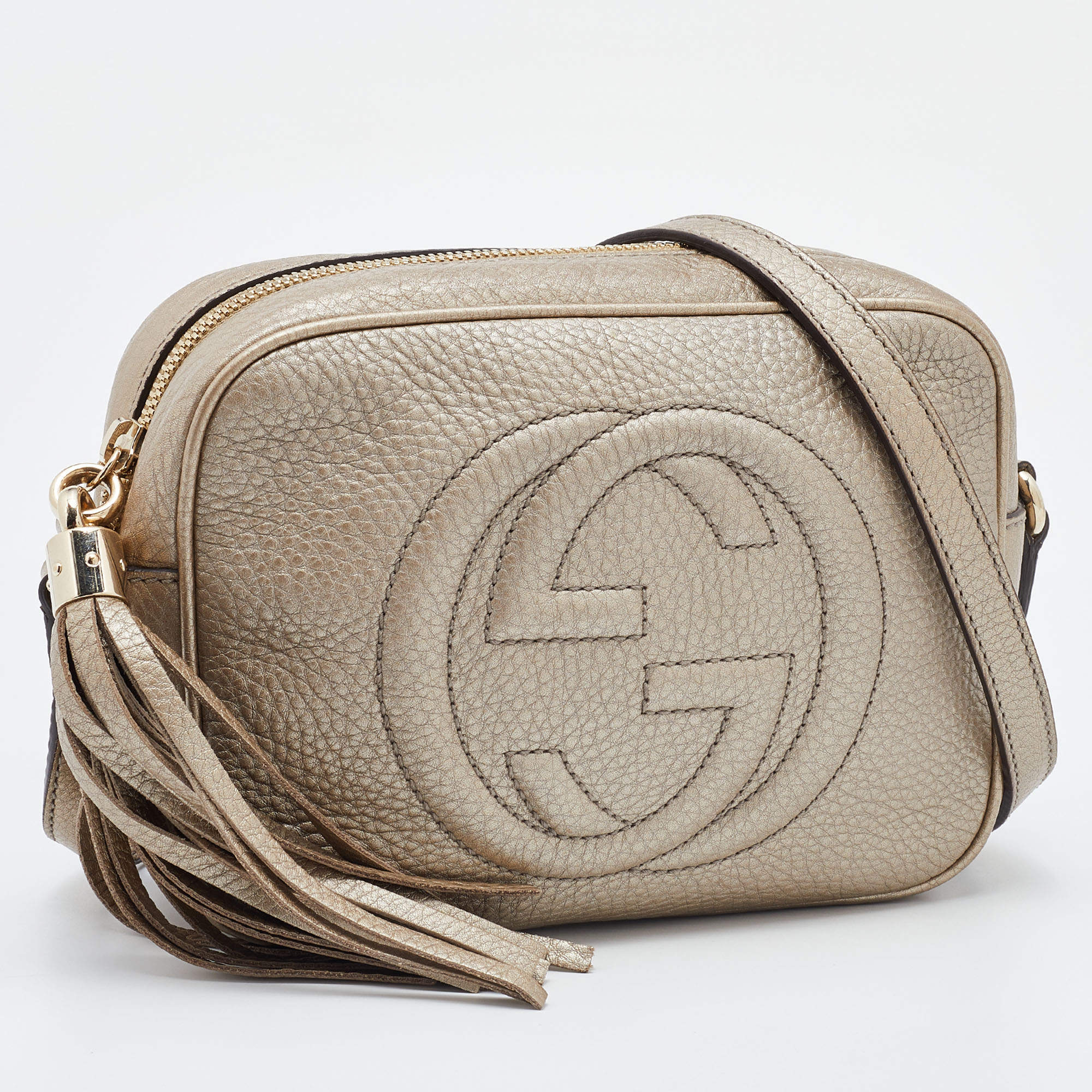 Soho leather crossbody bag Gucci Gold in Leather - 37337050