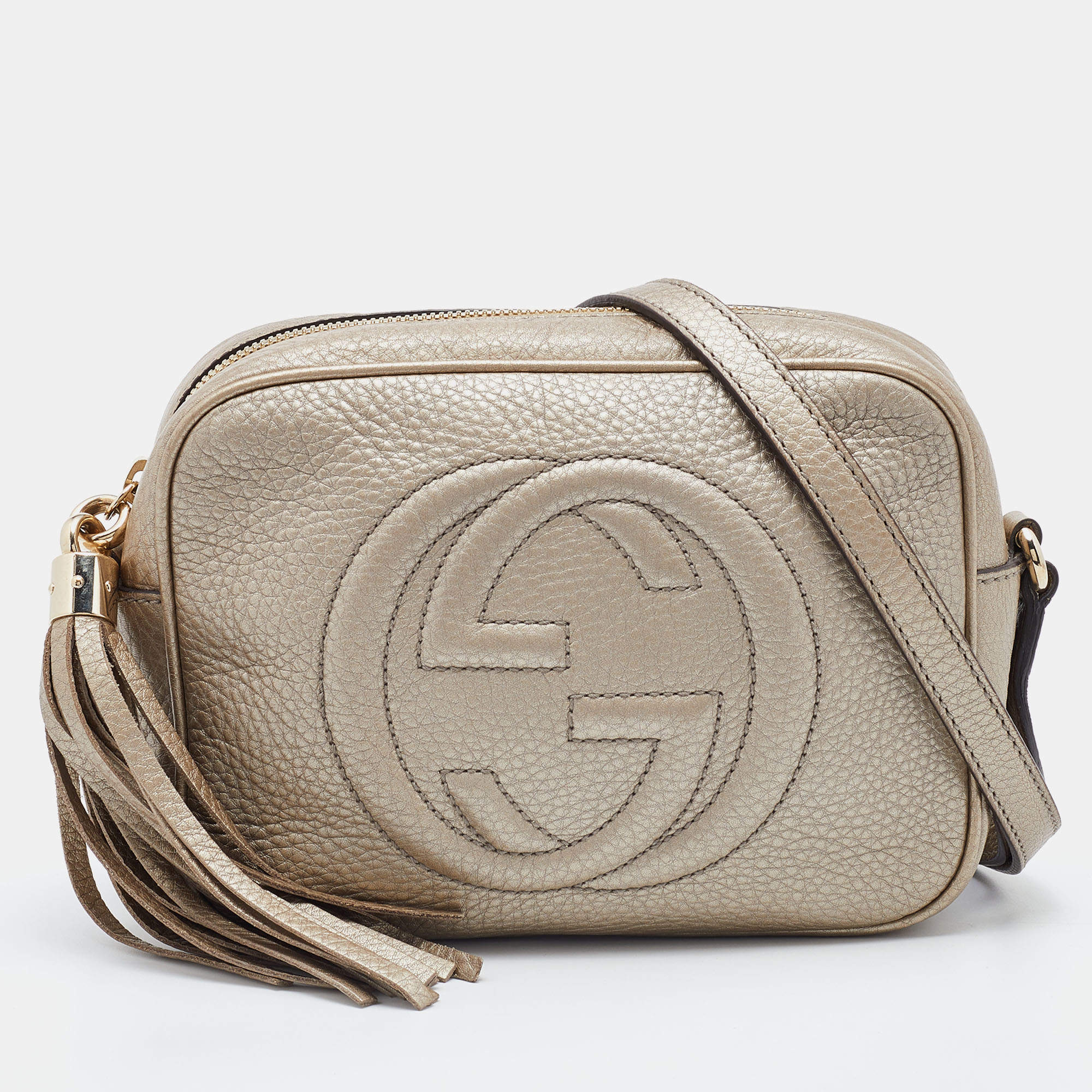 Gucci Gold Leather Small Soho Disco Crossbody Bag Gucci | TLC