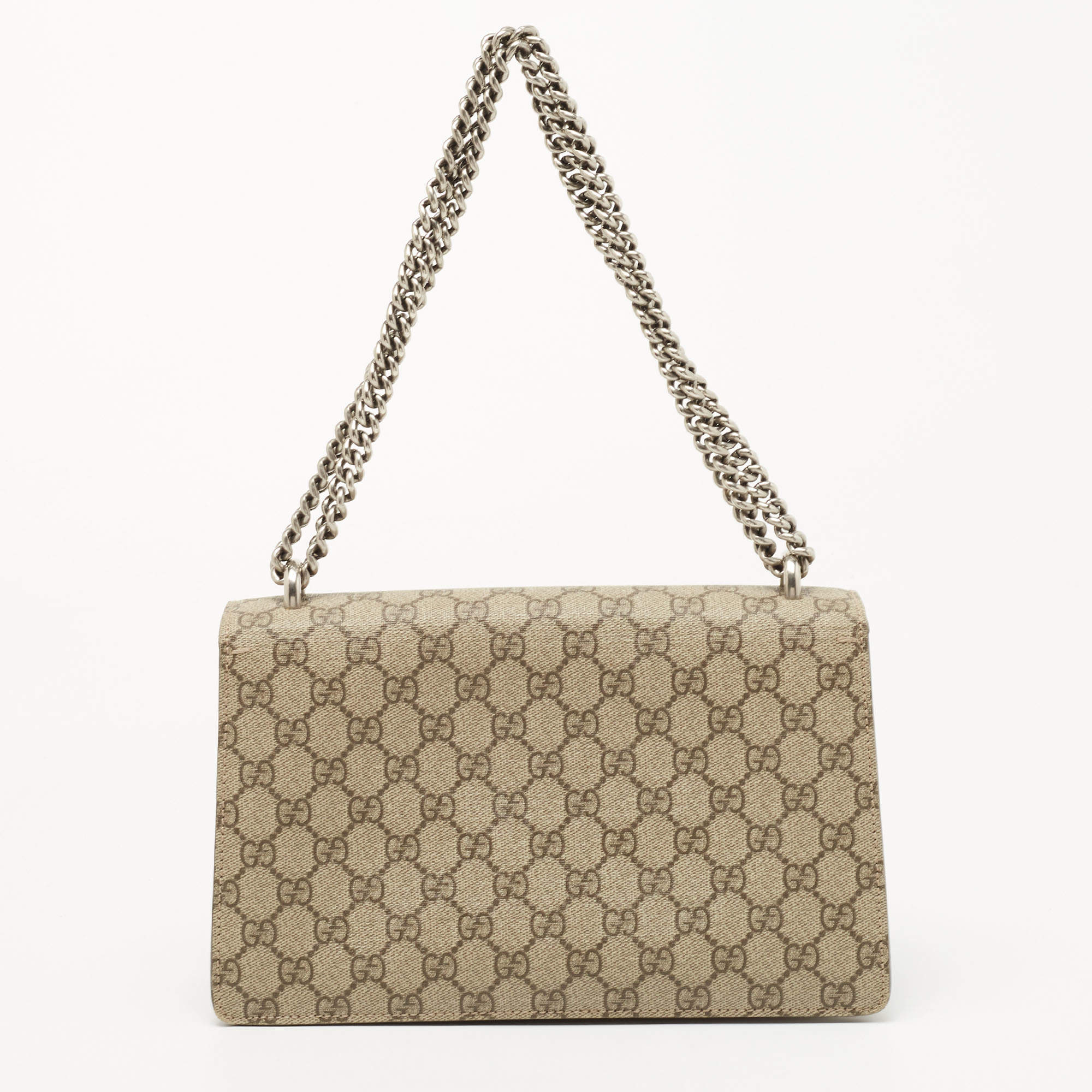 Gucci Beige GG Supreme Canvas and Suede Small Dionysus Shoulder Bag Gucci
