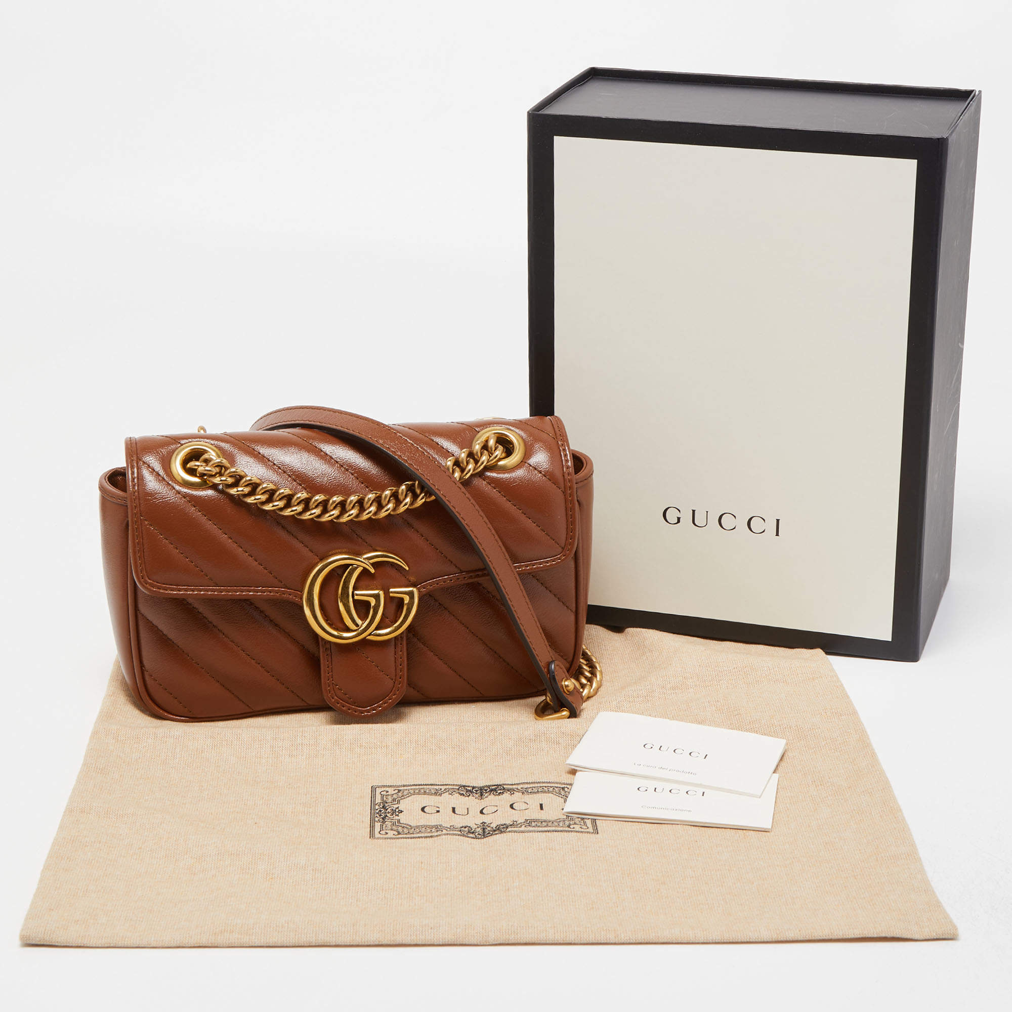 Gucci marmont brown bag hotsell