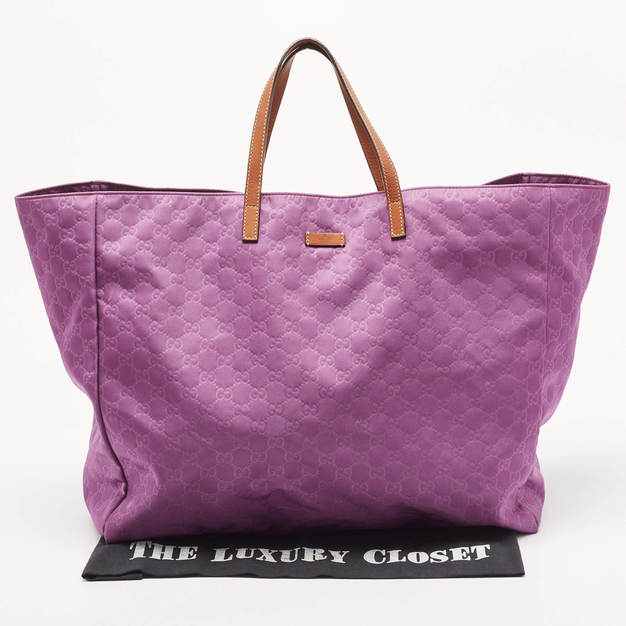 Gucci, Bags, Gucci Gg Guccissima Purple Medium Tote Bag Nwt