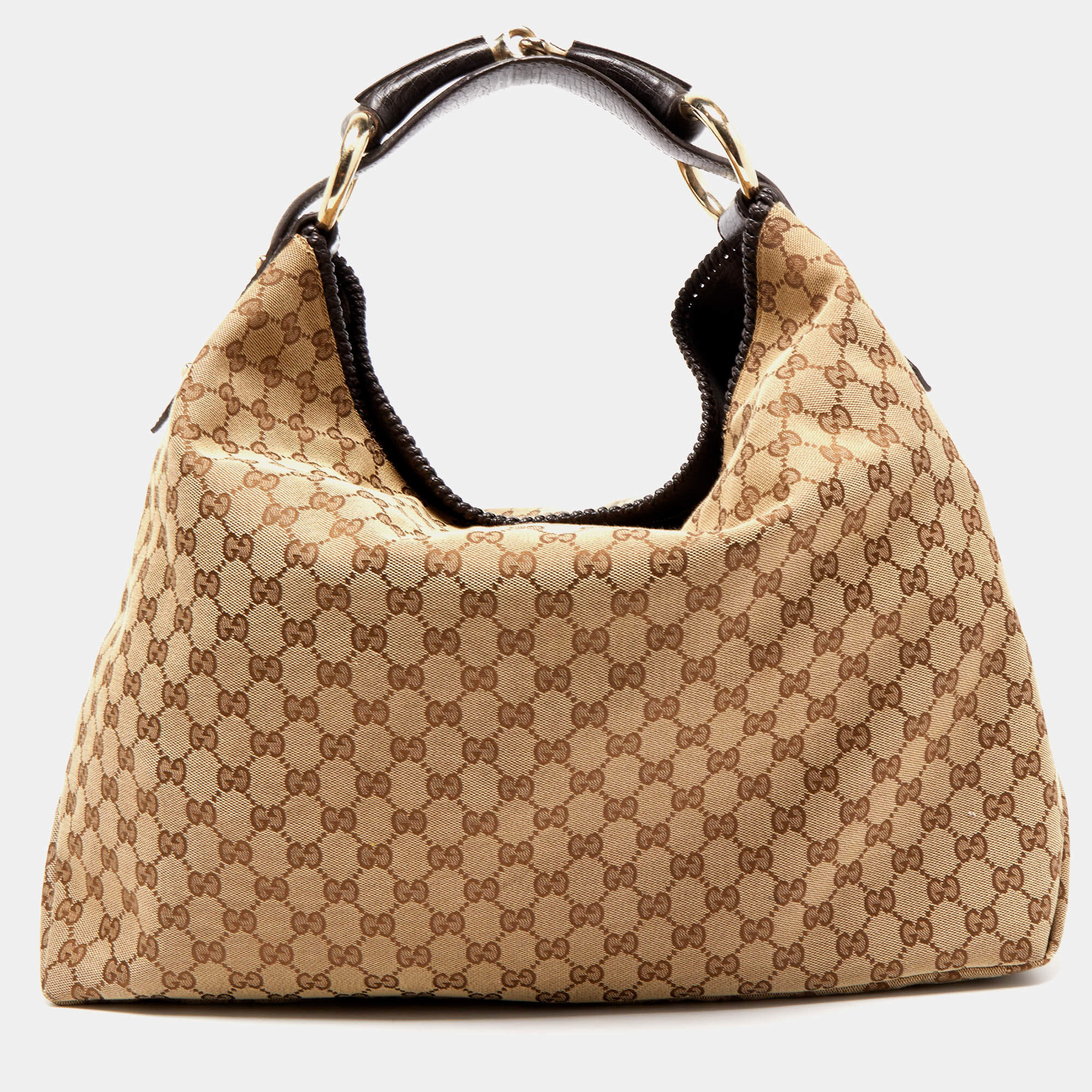 Gucci Horsebit Hobo GG Canvas Large  Women handbags, Fashion handbags,  Purses and handbags