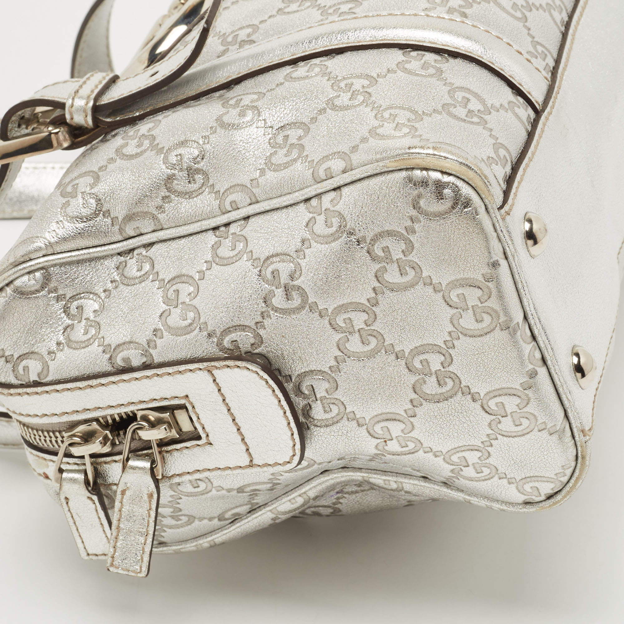Gucci Metallic Leather Britt Medium Boston Bag (SHF-23530) – LuxeDH