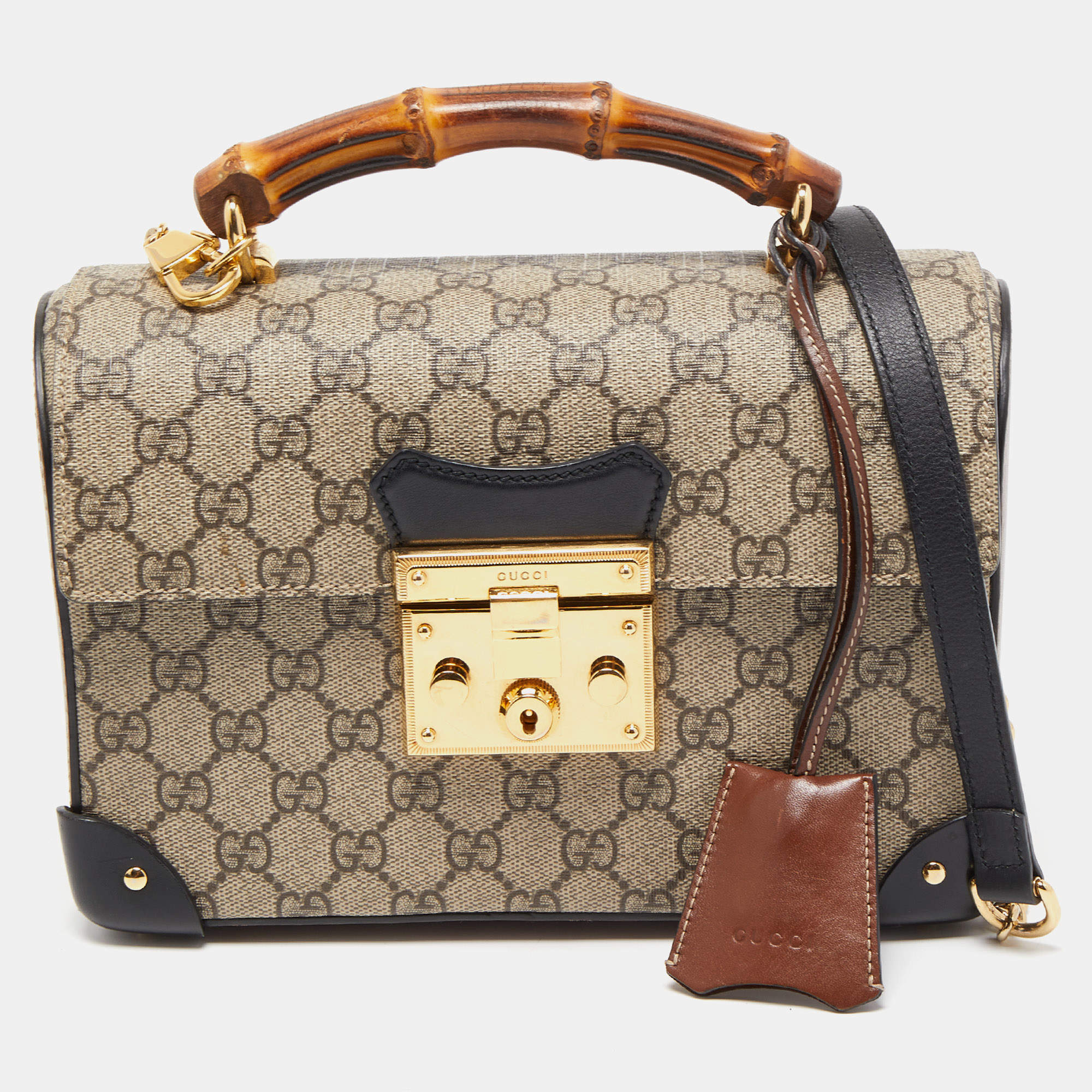 GUCCI GG BERRY Padlock Small shoulder Bag NEW gold hardware/off white  leather