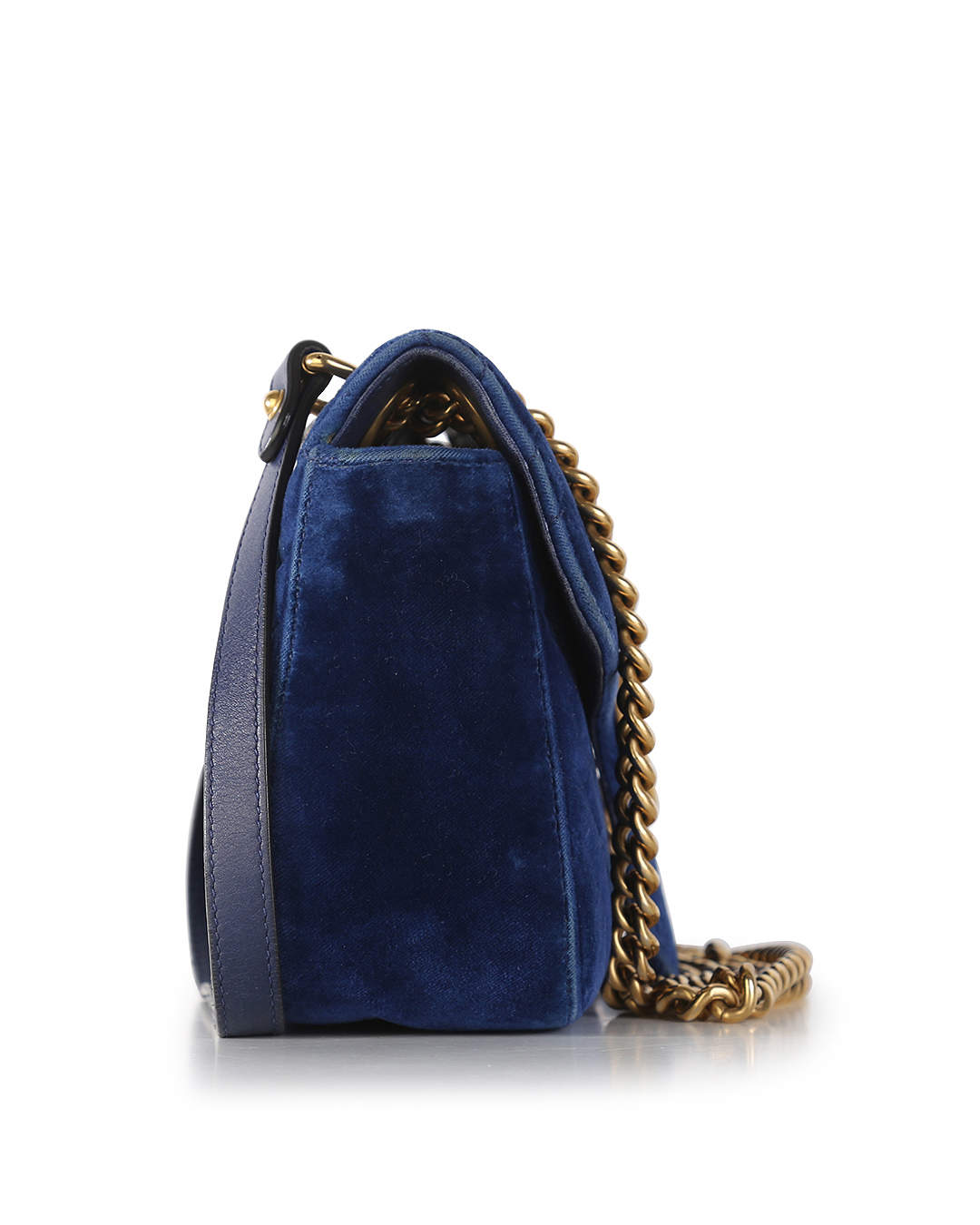 GUCCI 'GG MARMONT' QUILTED SHOULDER BAG brand new Blue Velvet ref.160947 -  Joli Closet