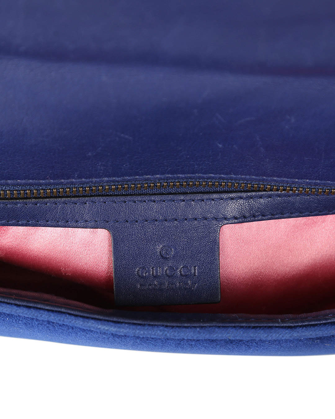Gucci // Blue Velvet Matelasse GG Marmont Mini Shoulder Bag – VSP
