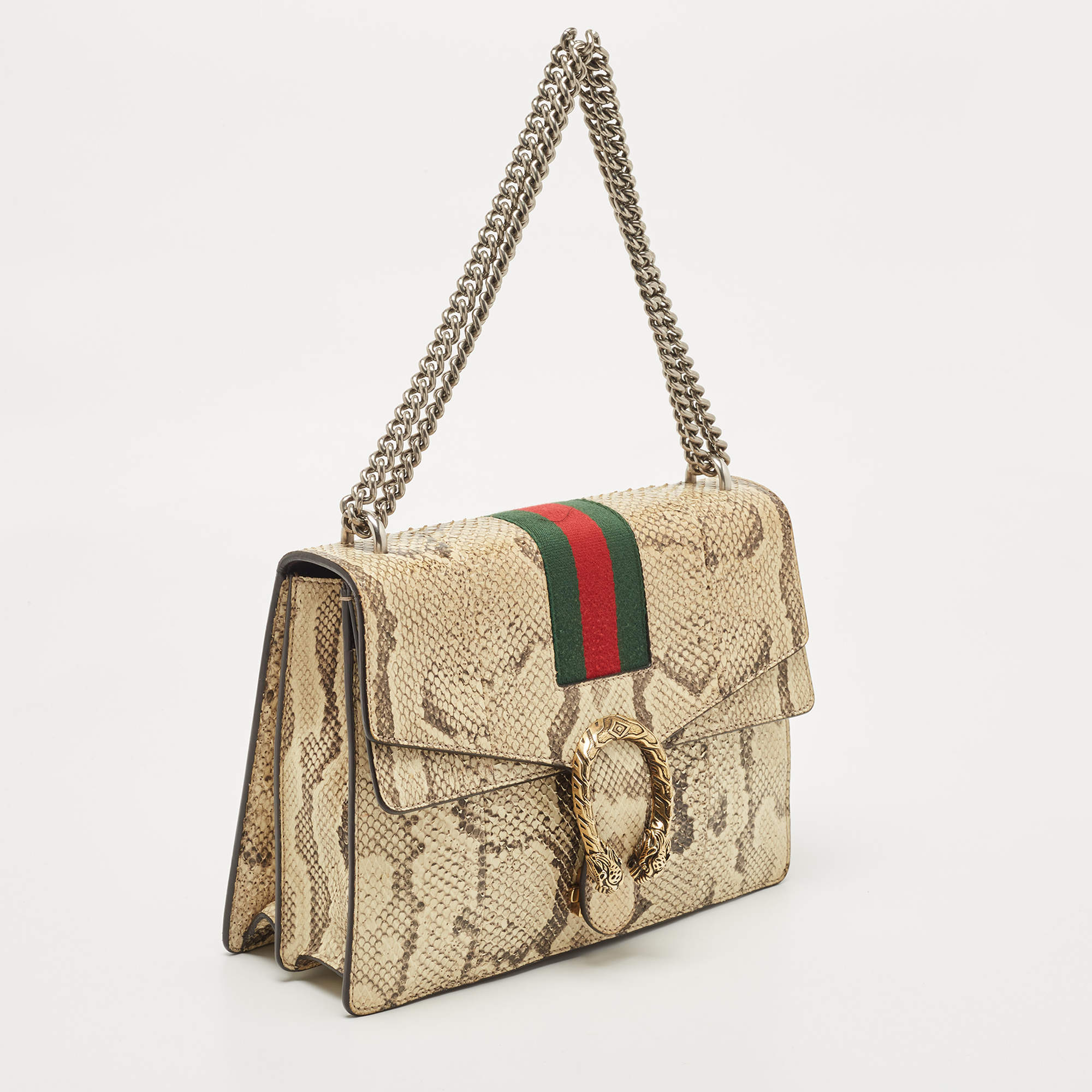 Gucci Dionysus Shoulder Bag Medium Python Red/White/Blue in Python with  Silver-tone - US