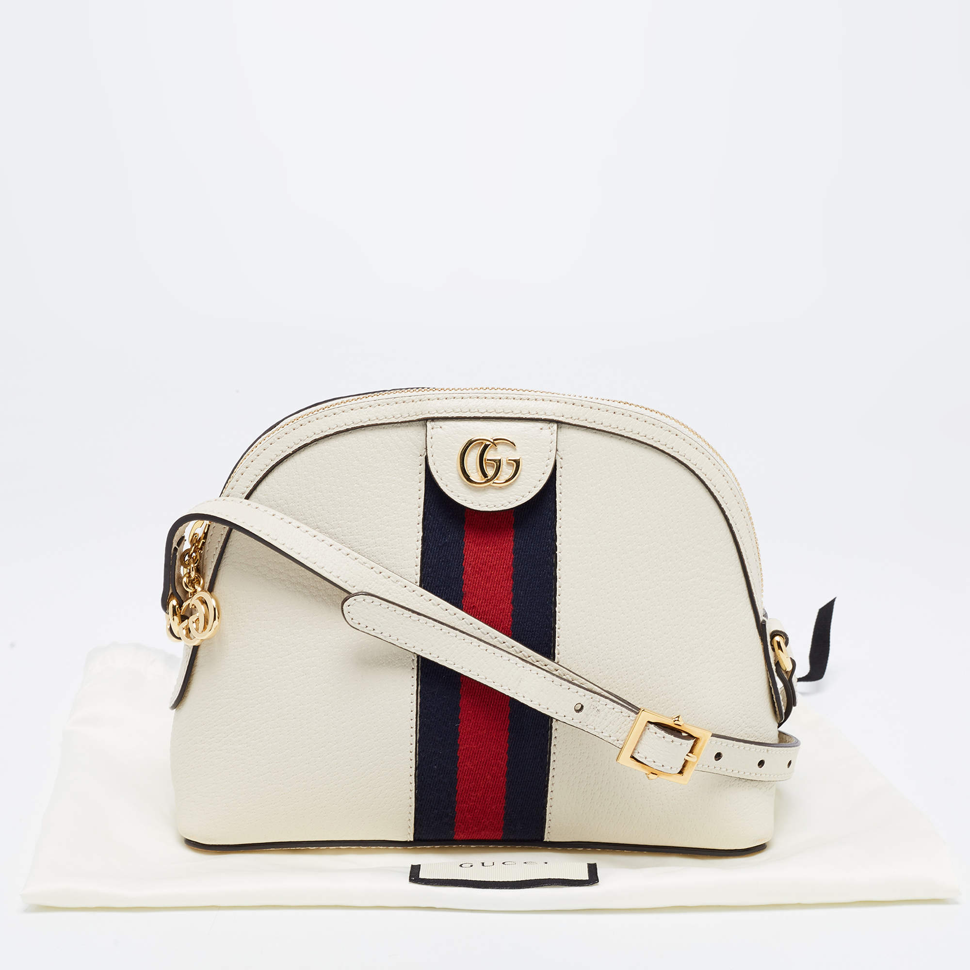 Gucci Ophidia GG Small Shoulder Bag - White